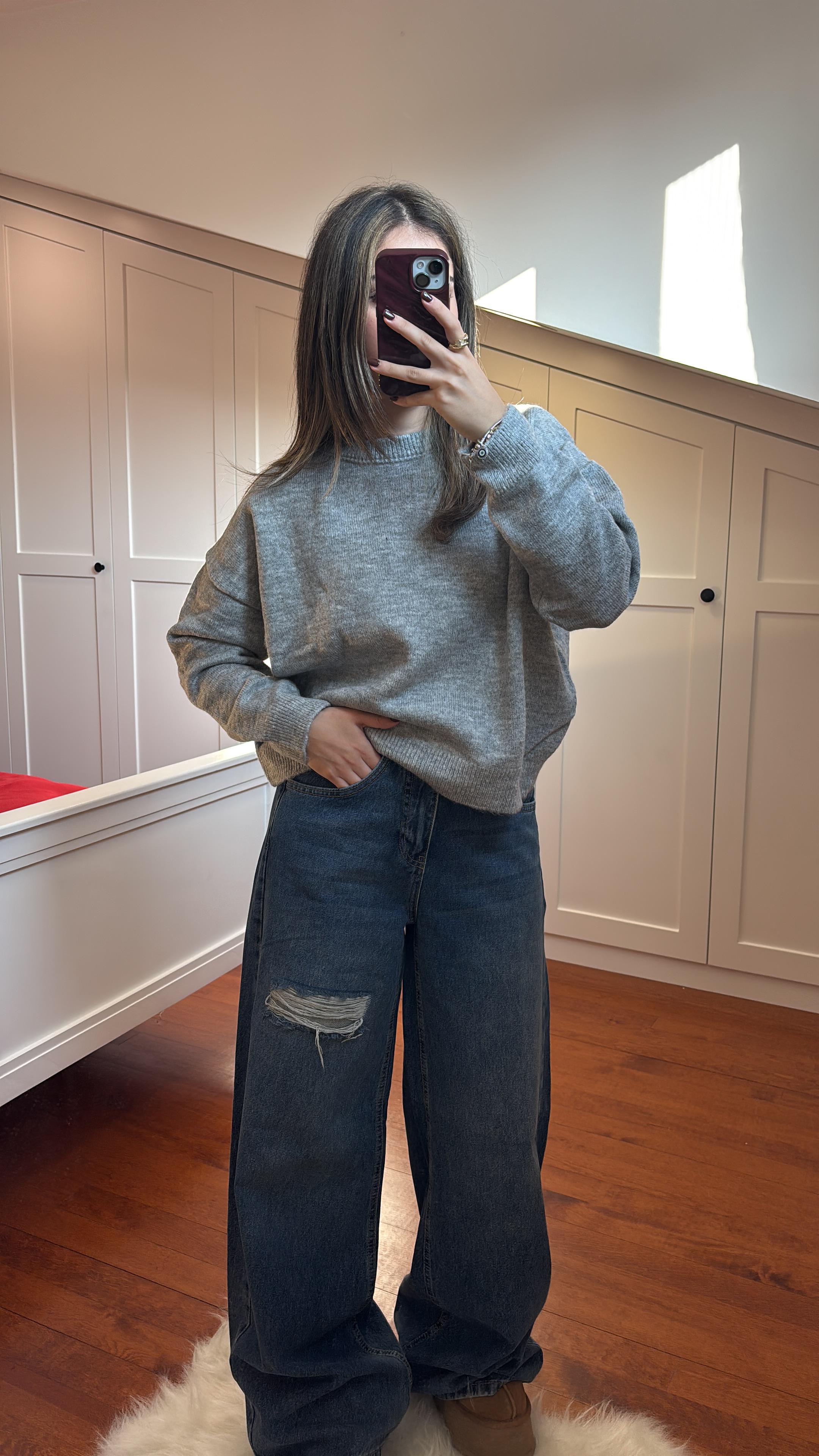 Bisiklet Yaka Triko Kazak