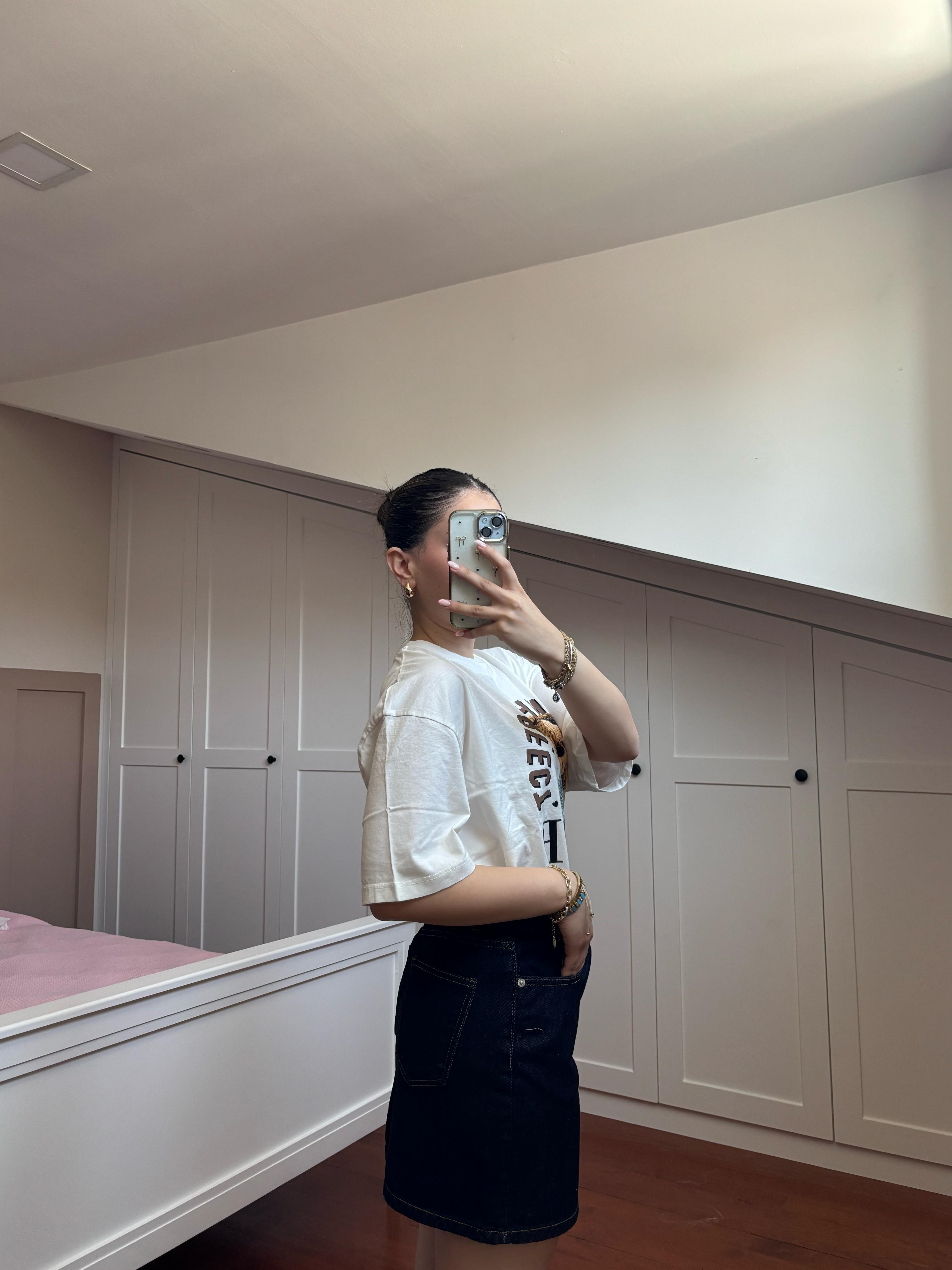 Denim Mini Etek