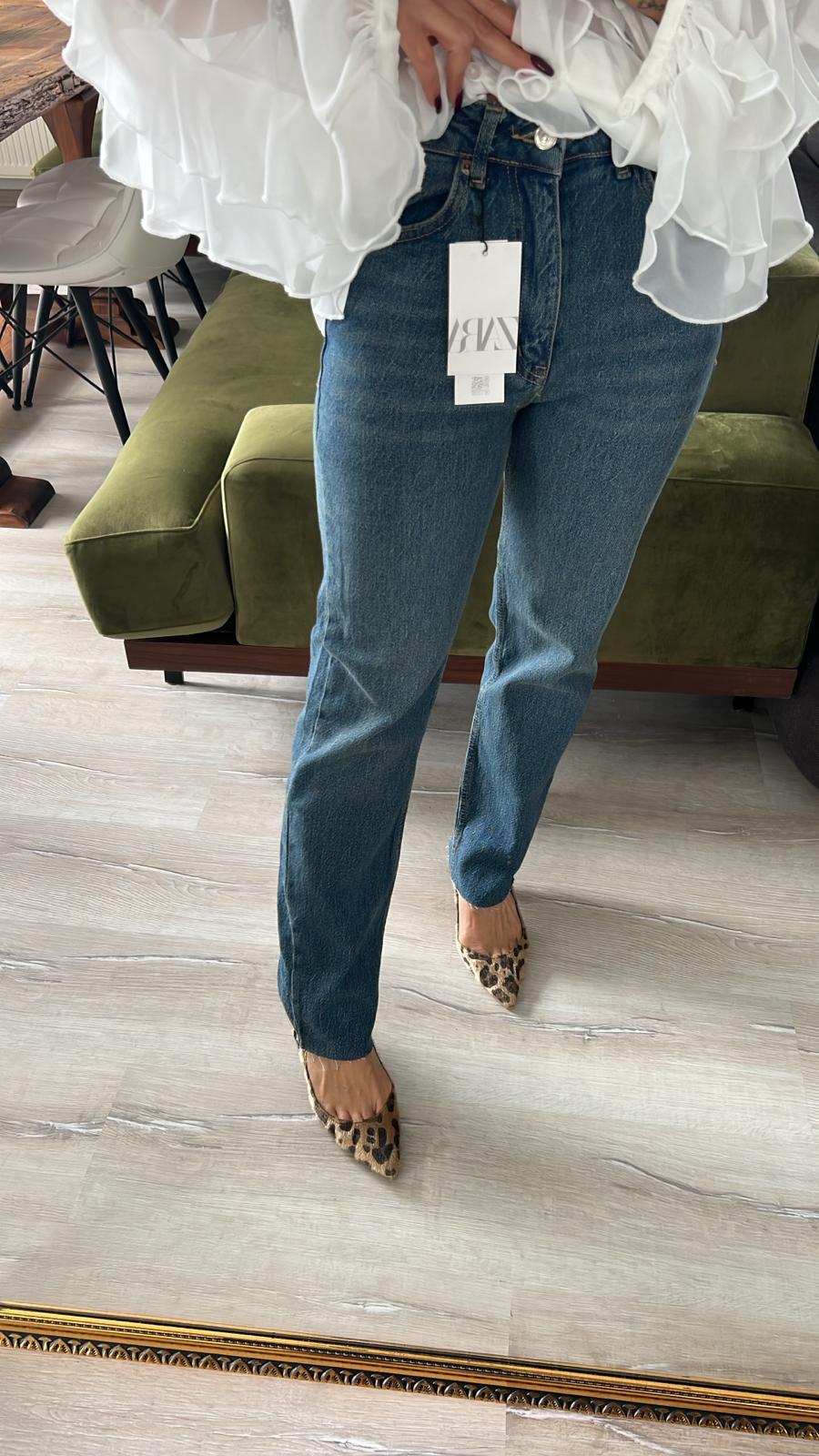 Zr Düz Kesim Orta Mavi Jean