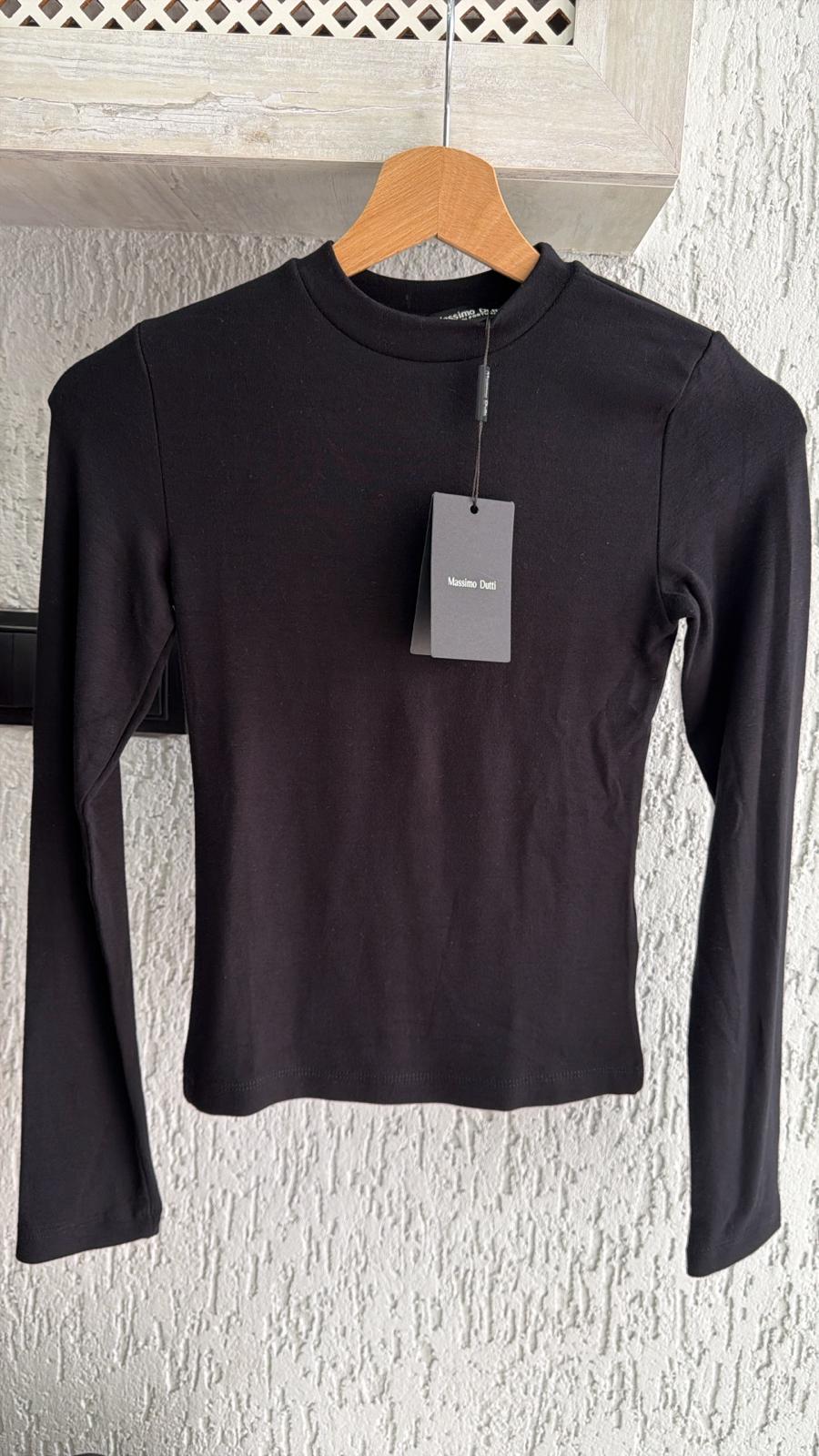 Orj Marka Massi Bisiklet Yaka Bluz - Siyah