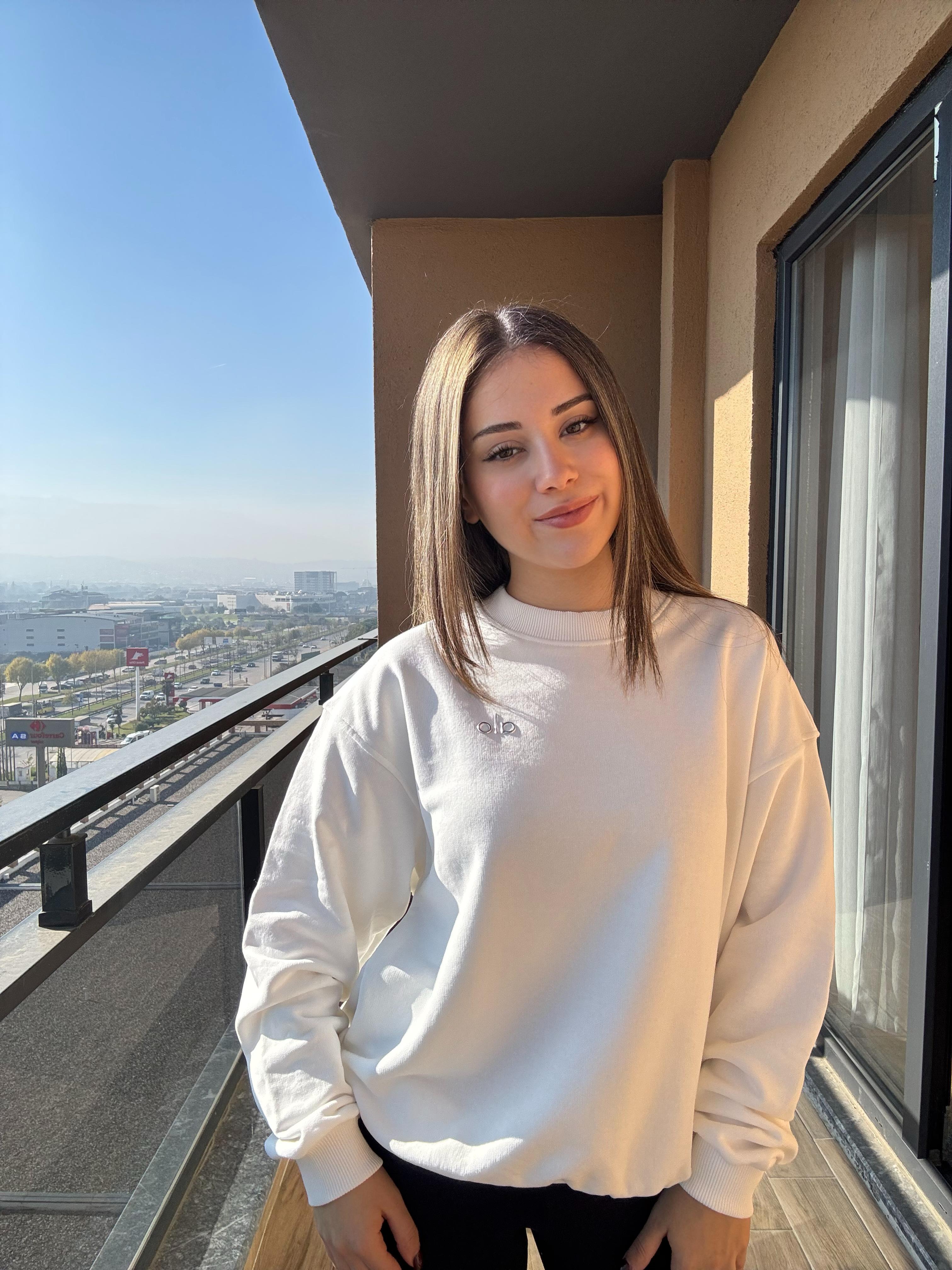 Alo Beyaz Sweatshirt