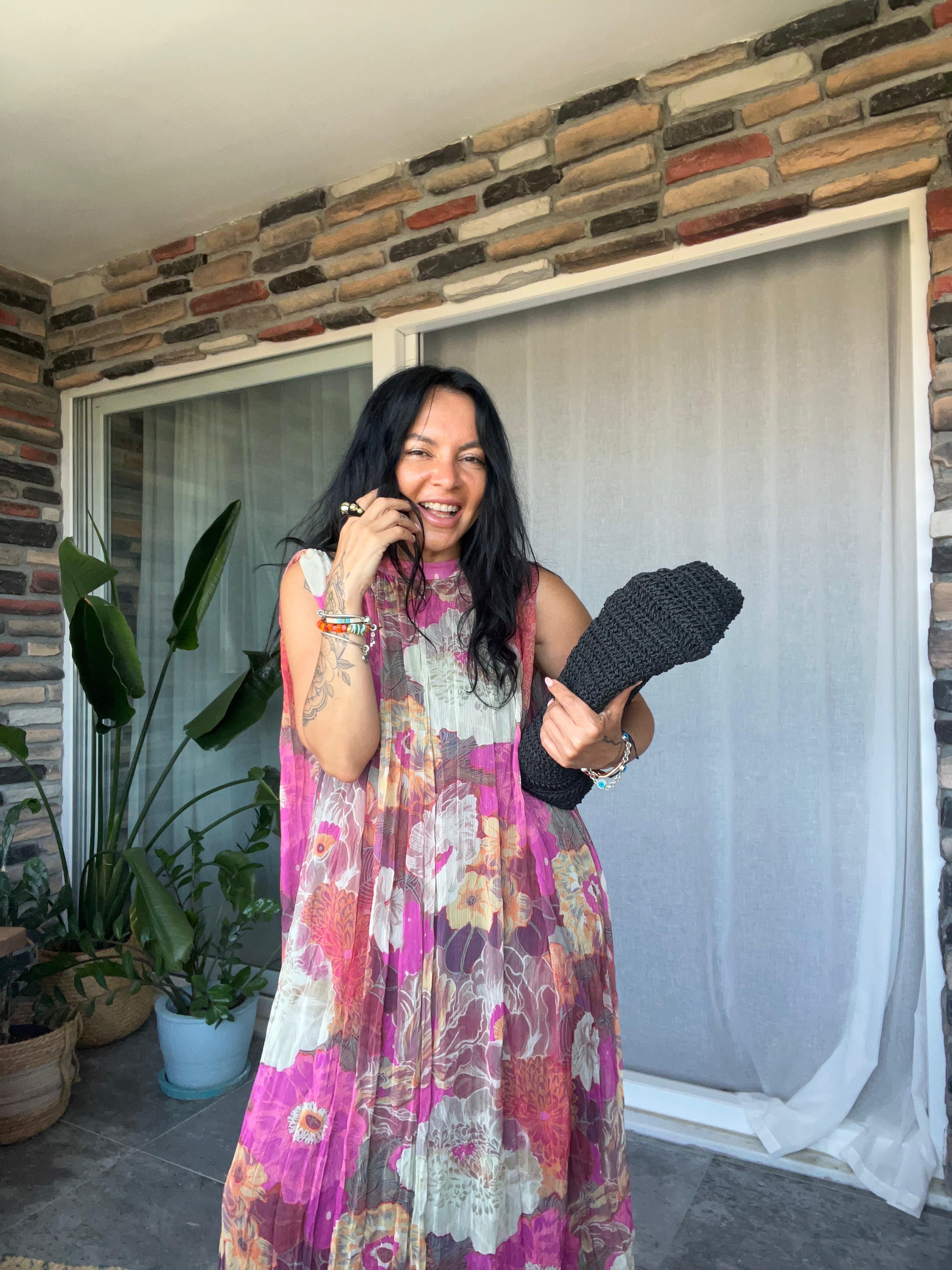 Siyah Örgü Clutch Çanta