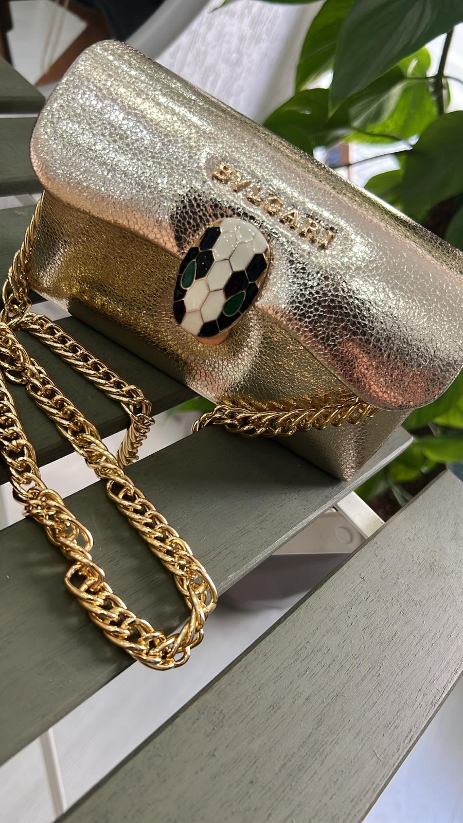 Marka Model Zincir Askılı Gold Çanta 