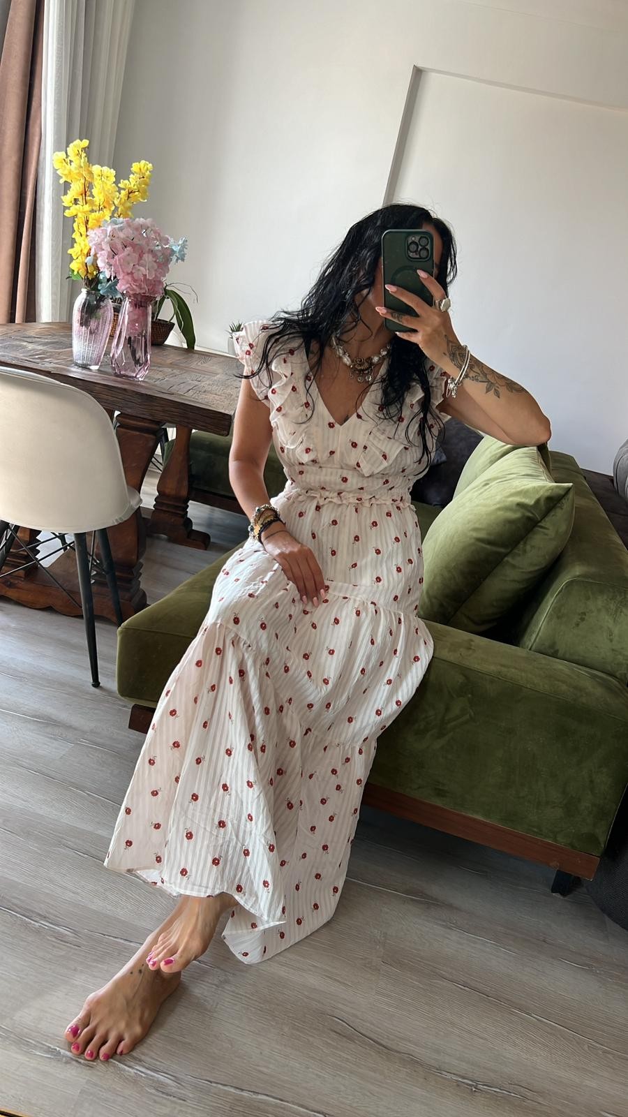 Zr Model Çiçekli Elbise 