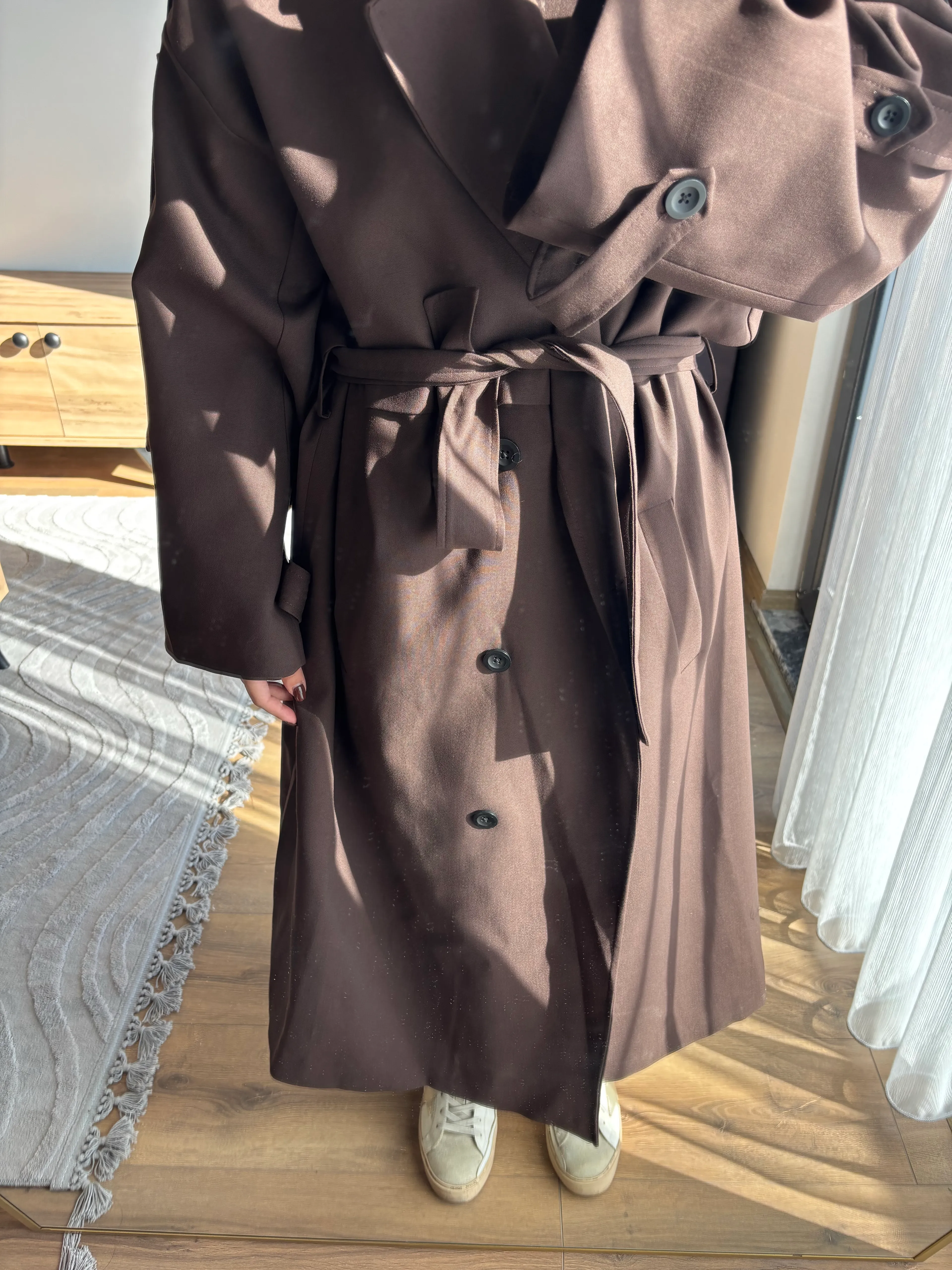 Premium Acı Kahve Trençkot