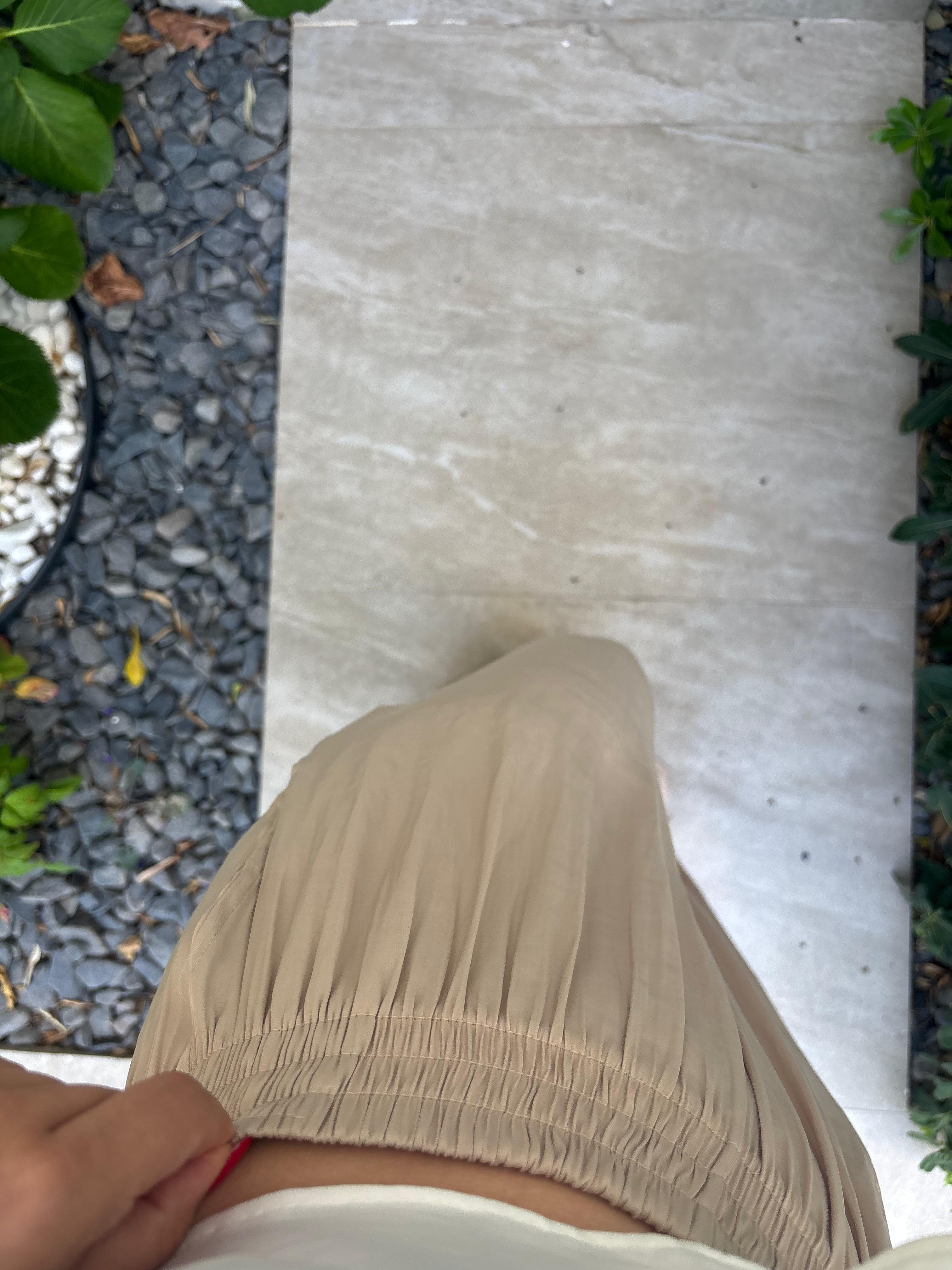 Saten Bol Paça Pantolon