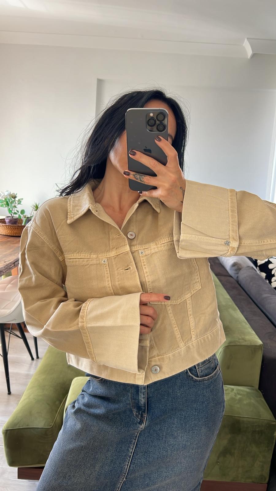 Orj Zr Bej Denim Ceket 