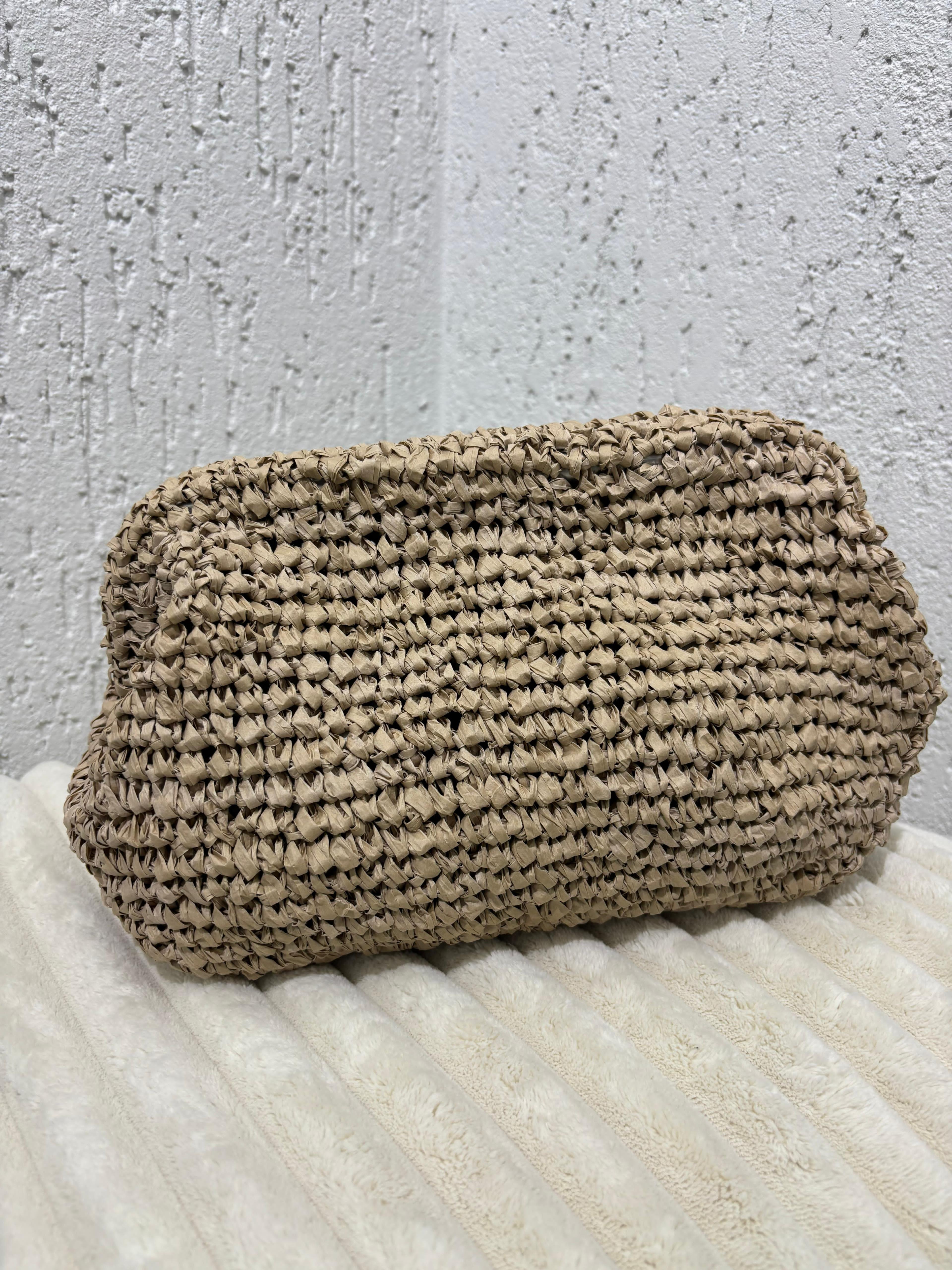 Hasır Clutch Çanta