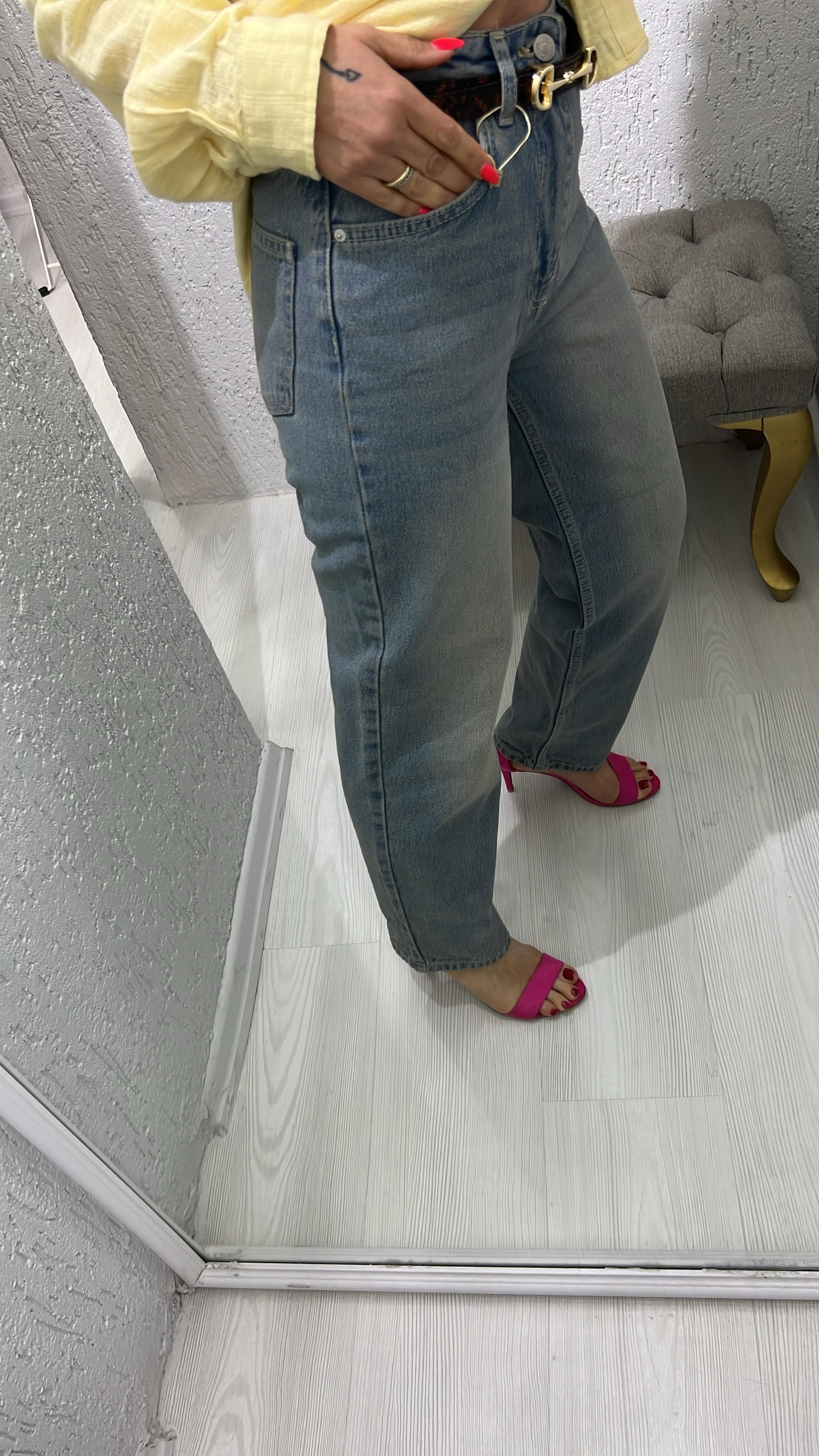Tint Yıkama Relax Denim Pantolon