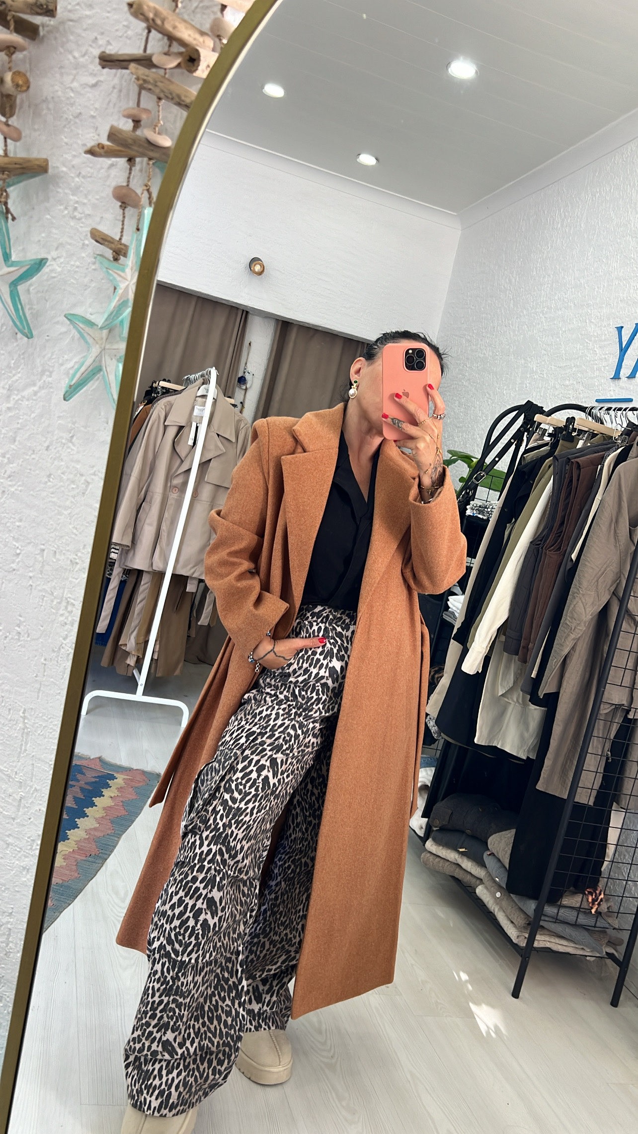 Leopar Desen Kargo Pantolon 