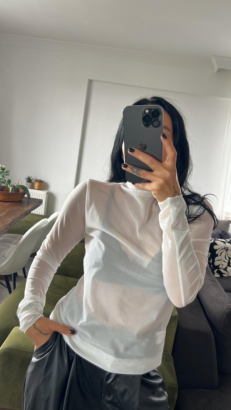 Transparan Tül Bluz