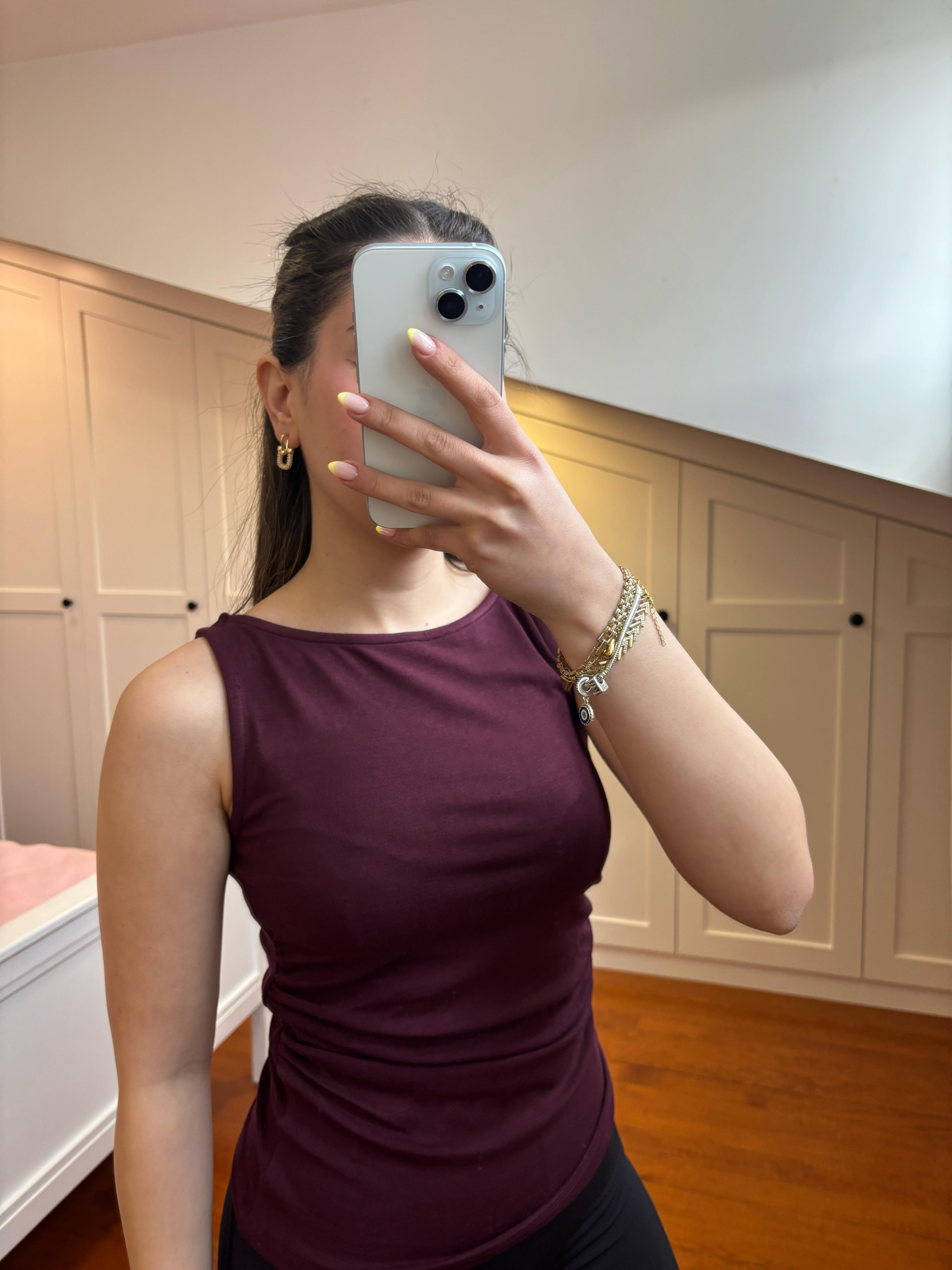 Bordo Kayık Yaka Body