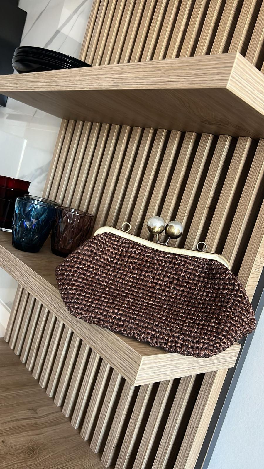 Zr Model İncili Hasır Clutch