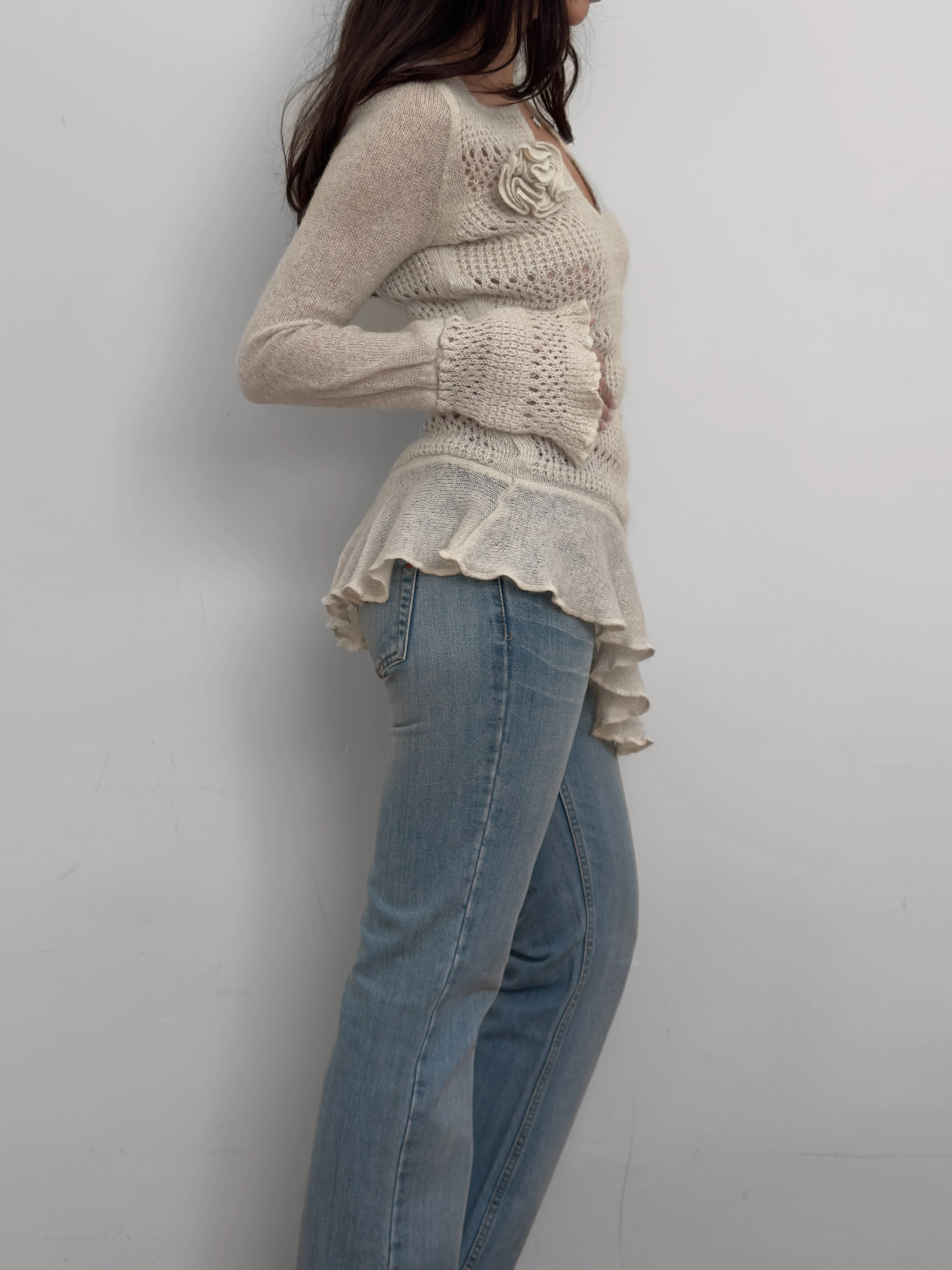 Fırfırlı Yün Kazak