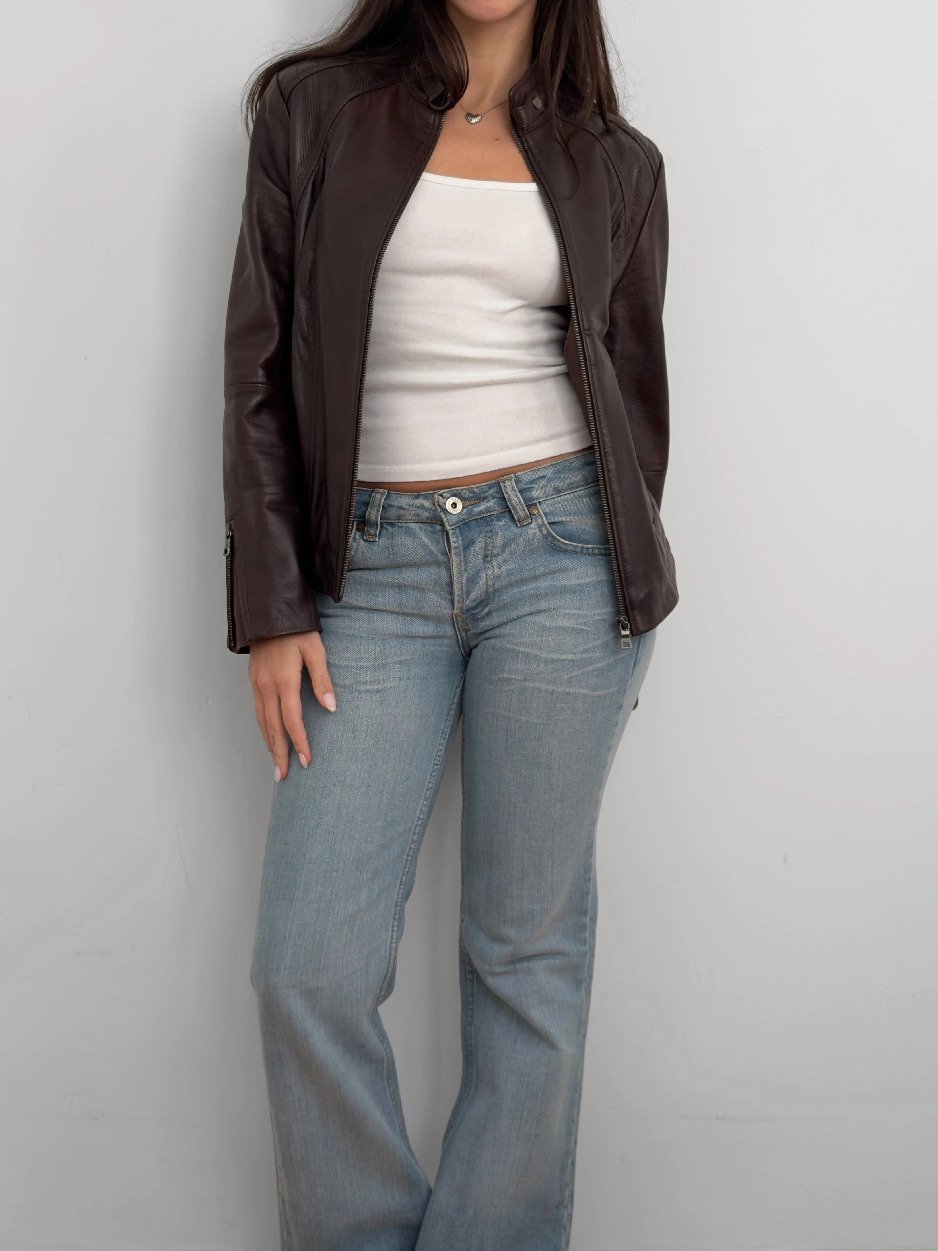 Kahverengi Deri Ceket