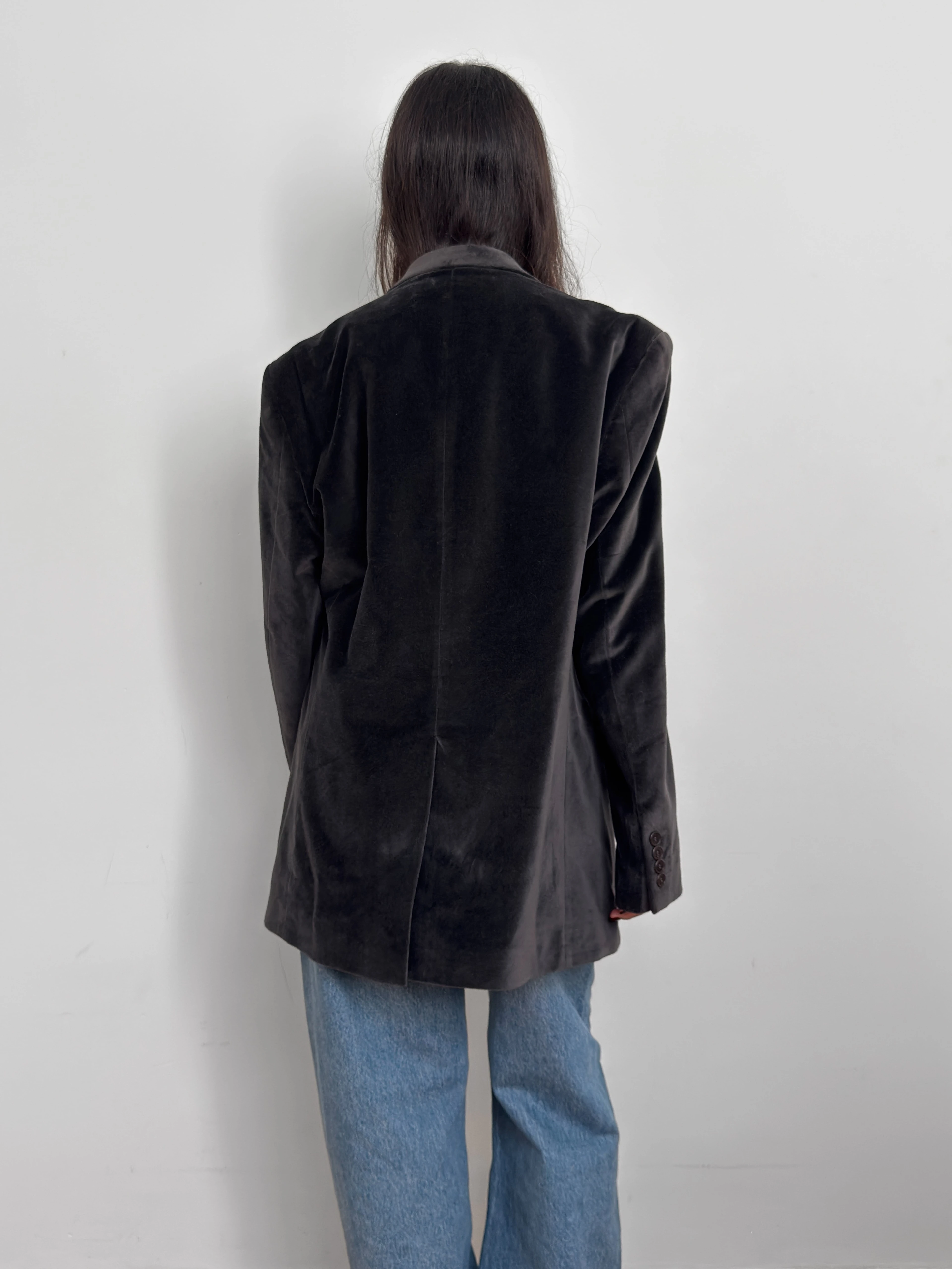 Antrasit Kadife Blazer