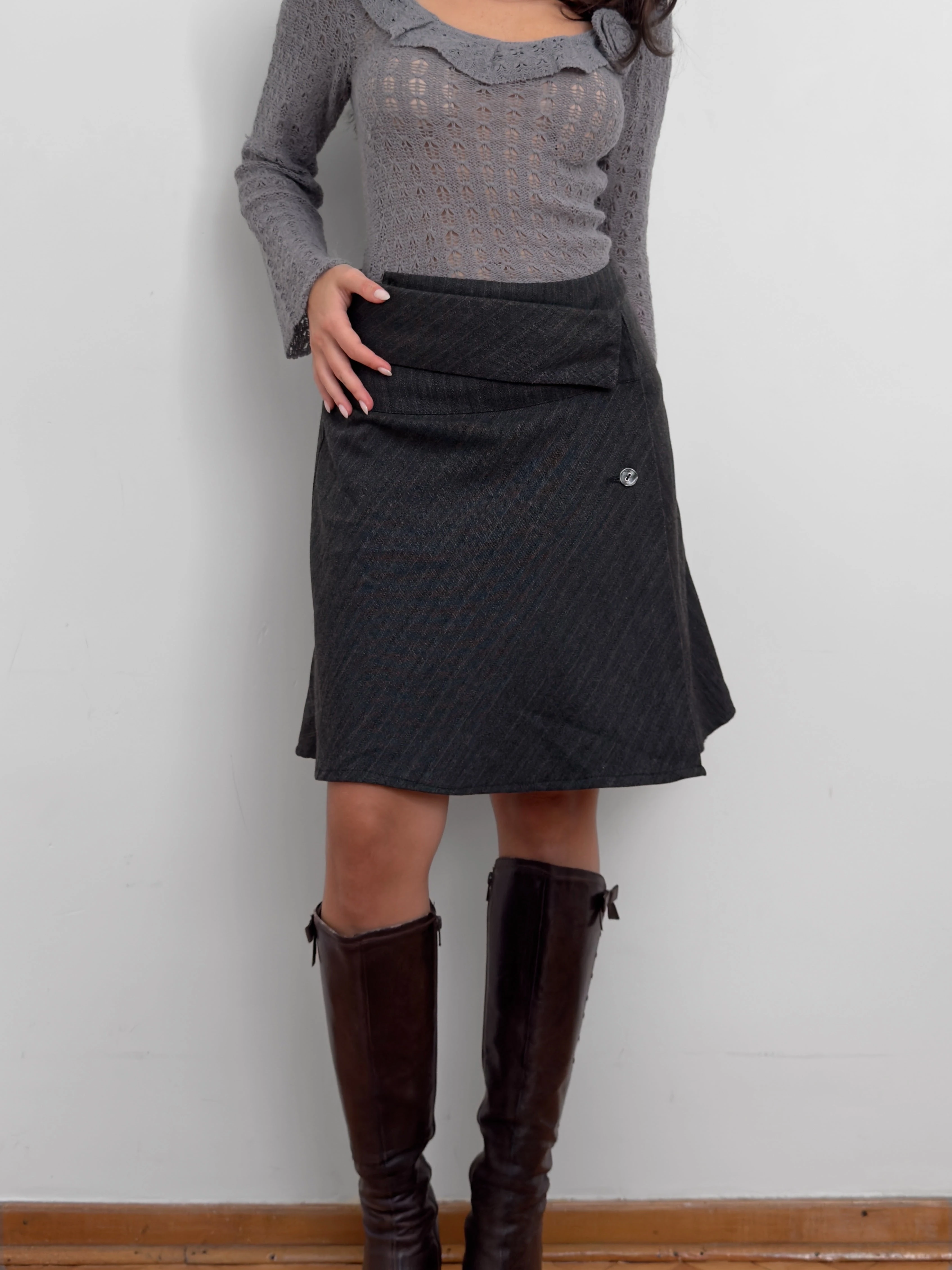 Gri Yün Etek