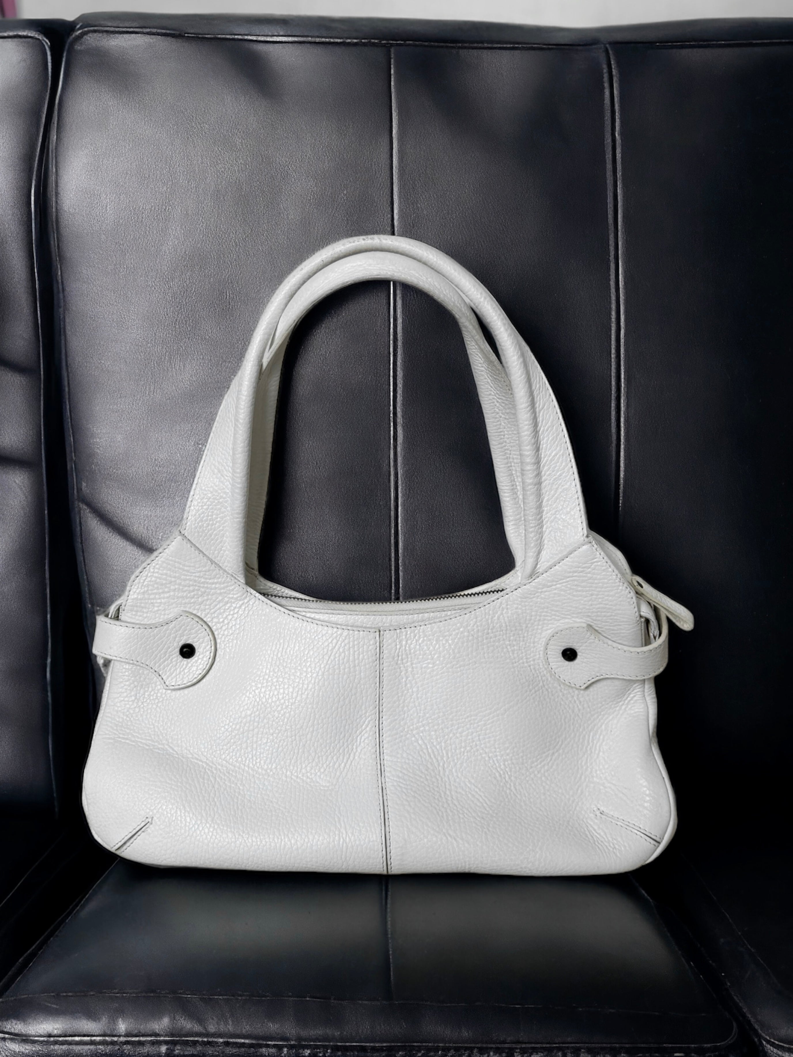 Tod's Beyaz Deri Omuz Çantası