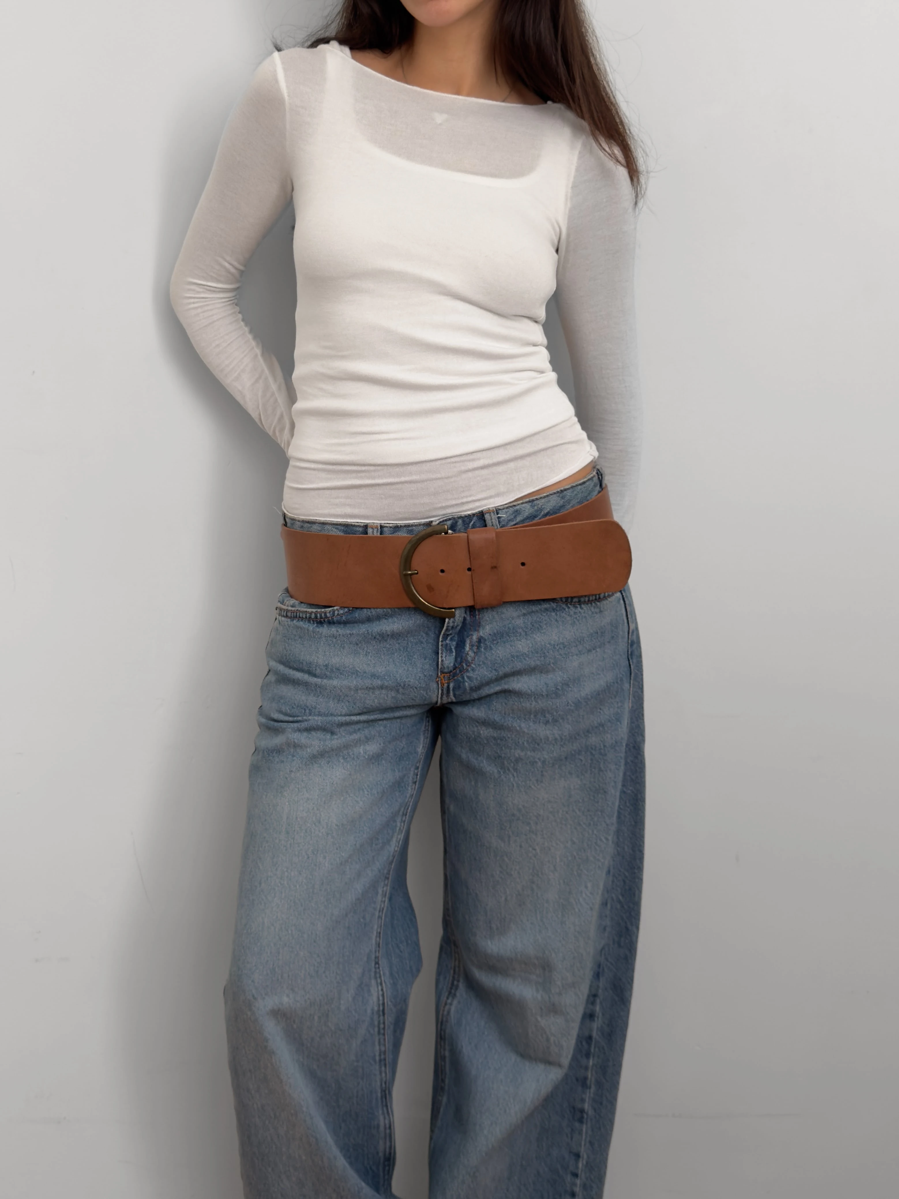 Kahverengi Deri Kemer