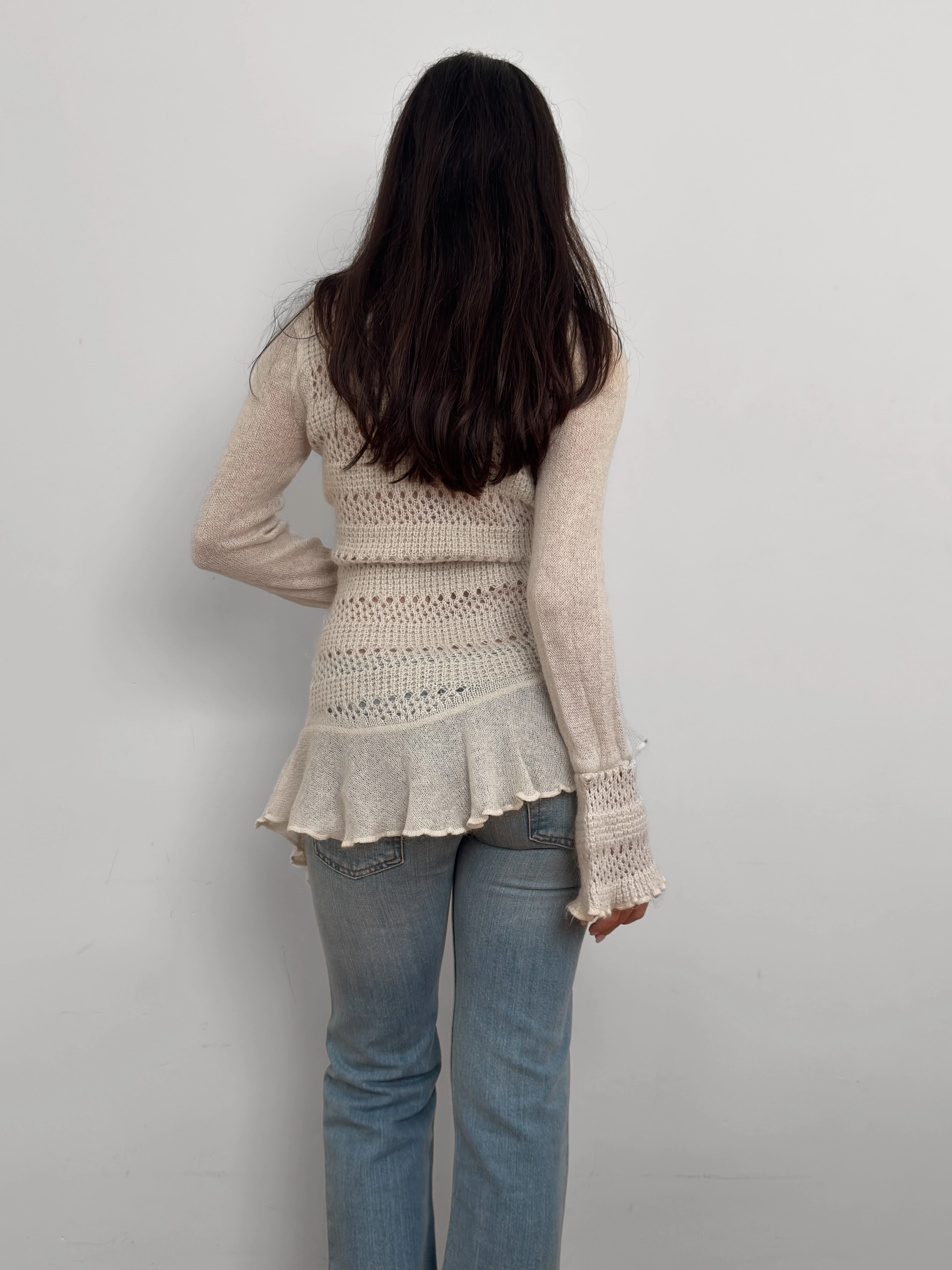 Fırfırlı Yün Kazak