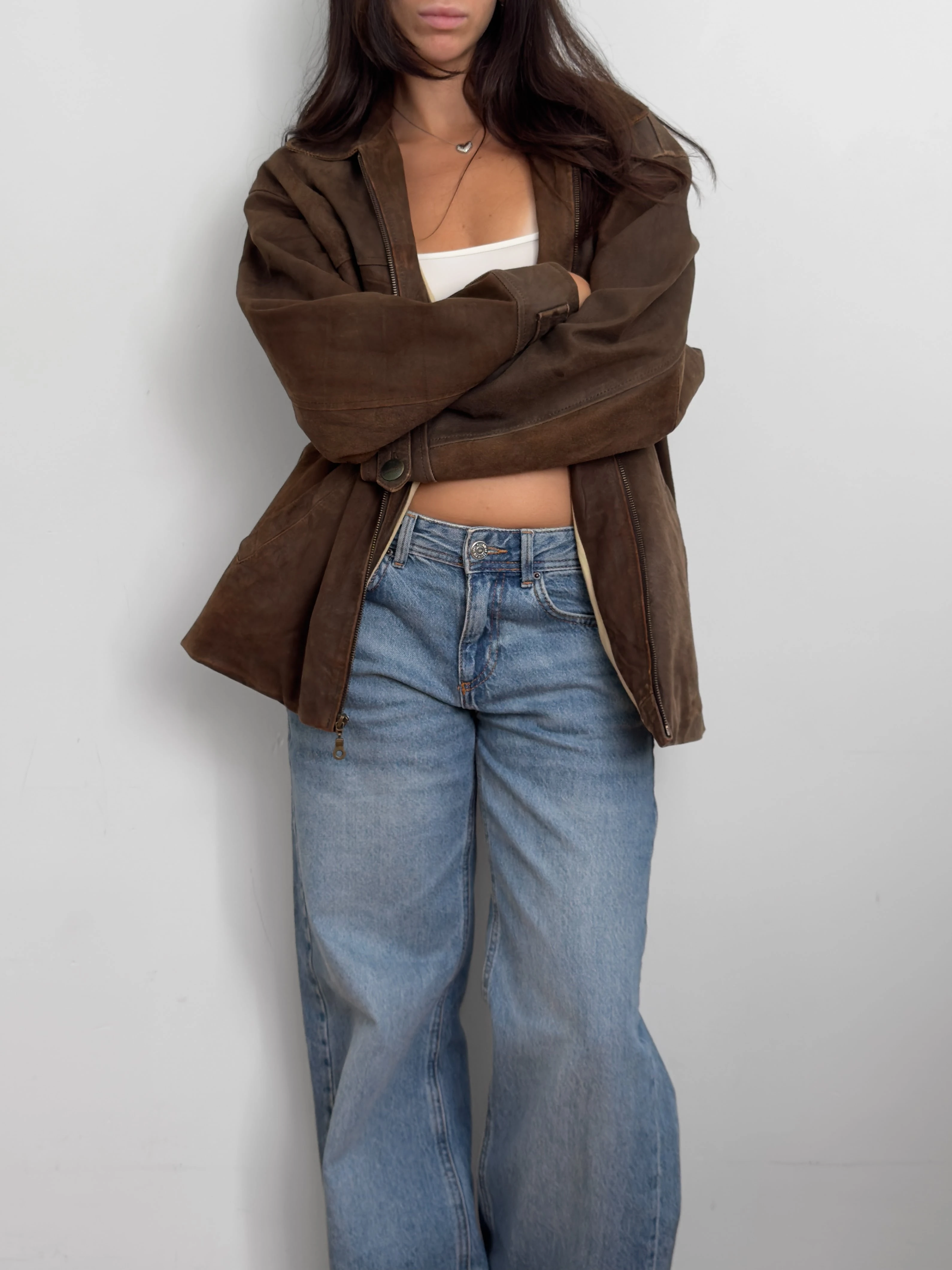 Kahverengi Süet Mont