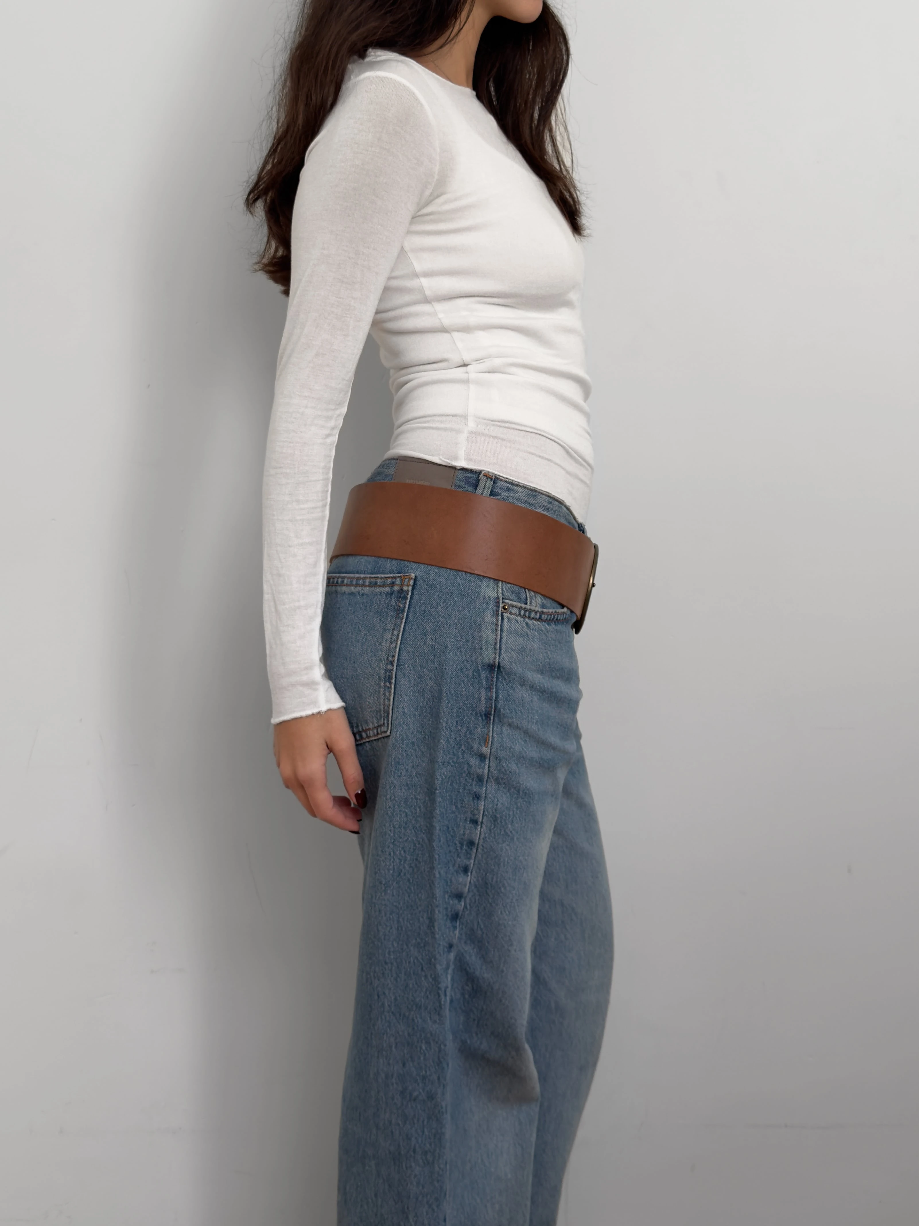 Kahverengi Deri Kemer