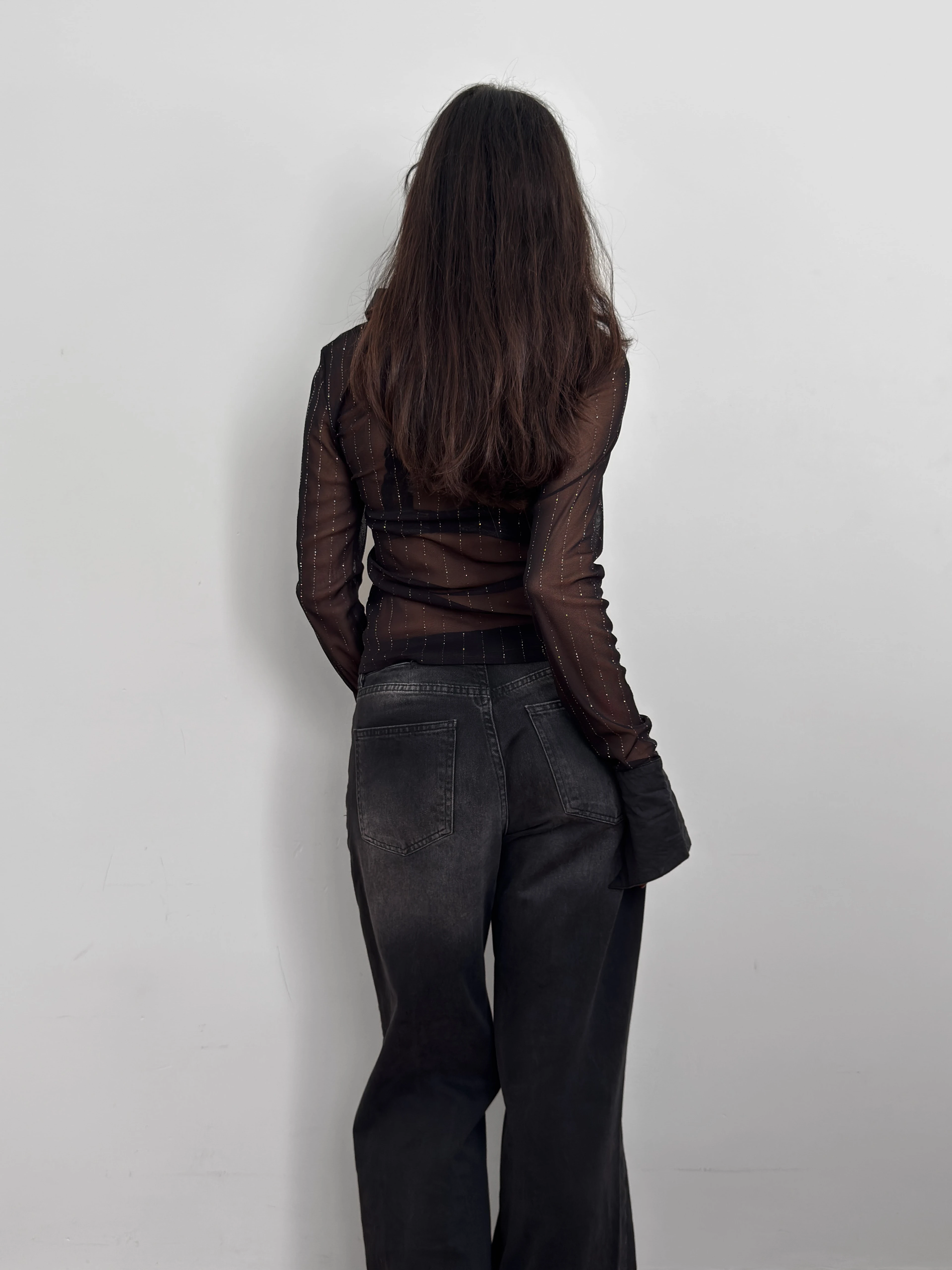 Işıltılı Tül Gömlek