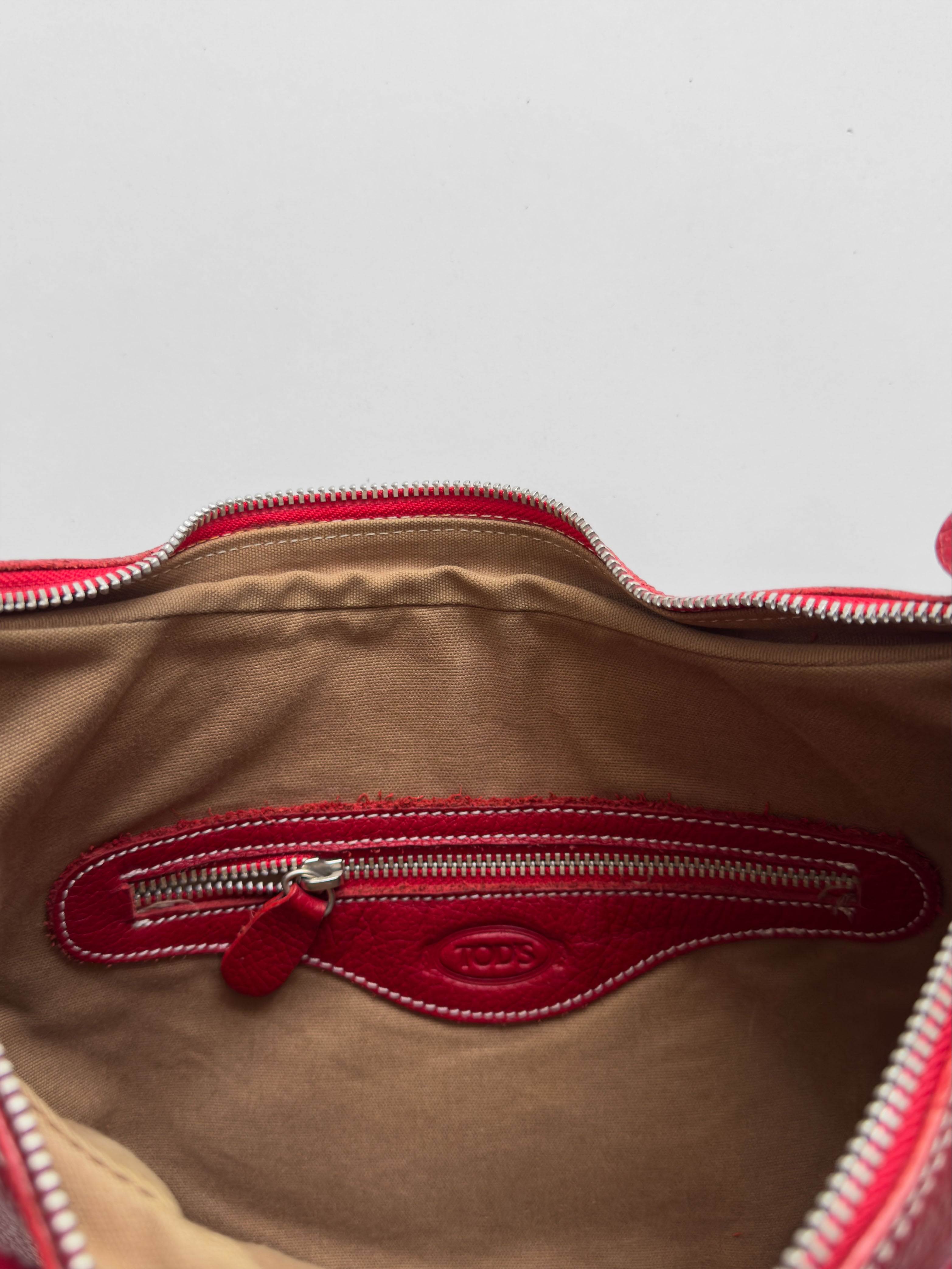 Tod's Kırmızı Deri Çanta