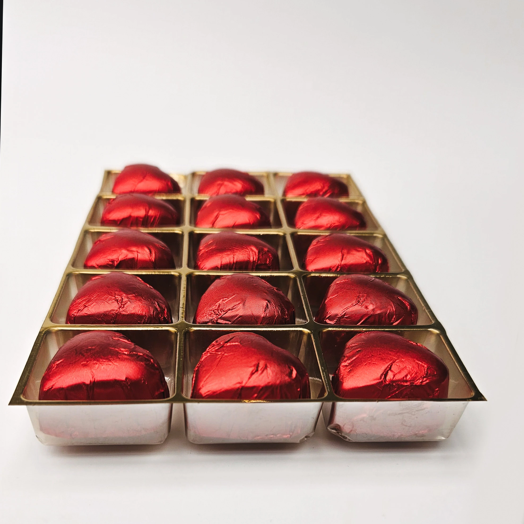 Dökme Kalp Yaldızlı Çikolata