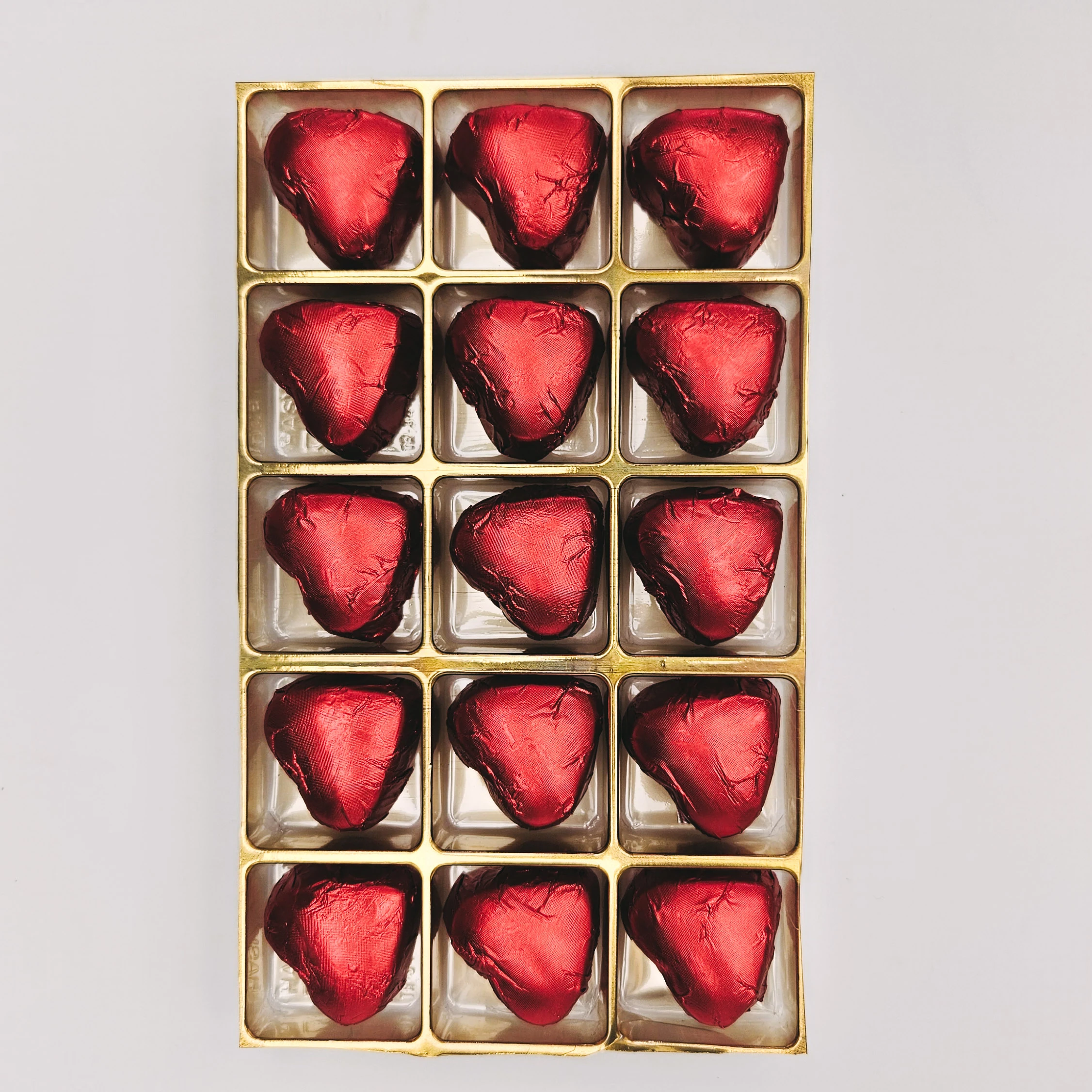 Dökme Kalp Yaldızlı Çikolata