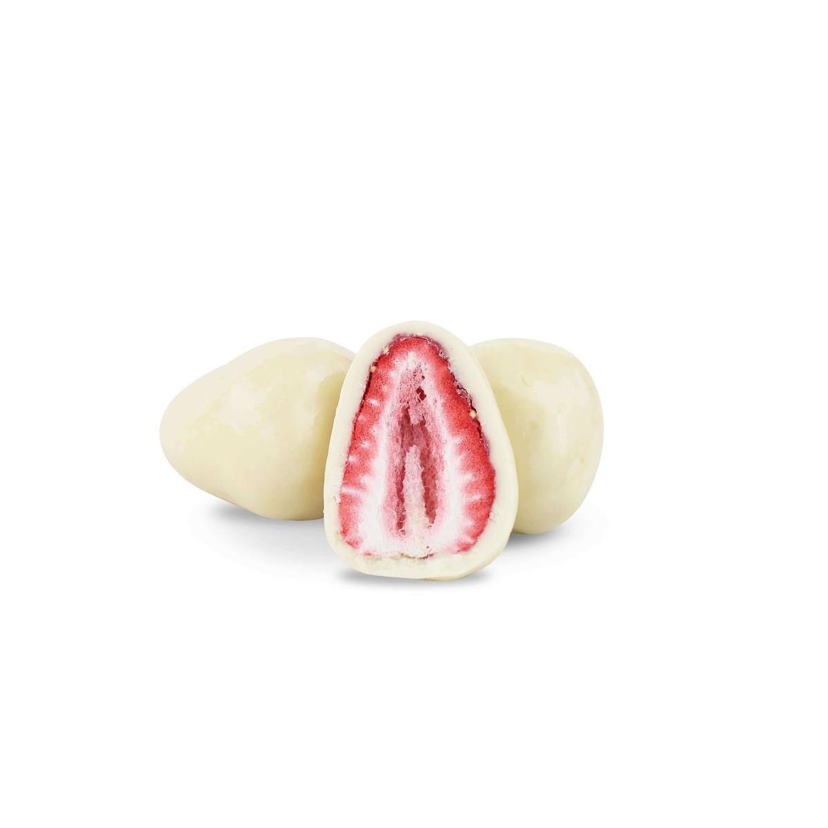 Beyaz Çikolata Kaplı Çilek Draje 250g