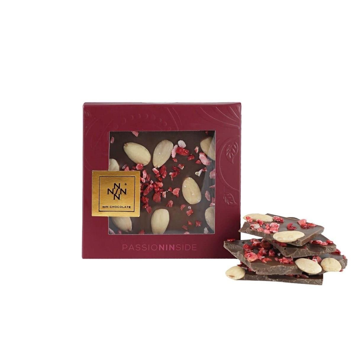 Çilek-Badem Çikolata Rüyası Sütlü Tablet Çikolata 80g