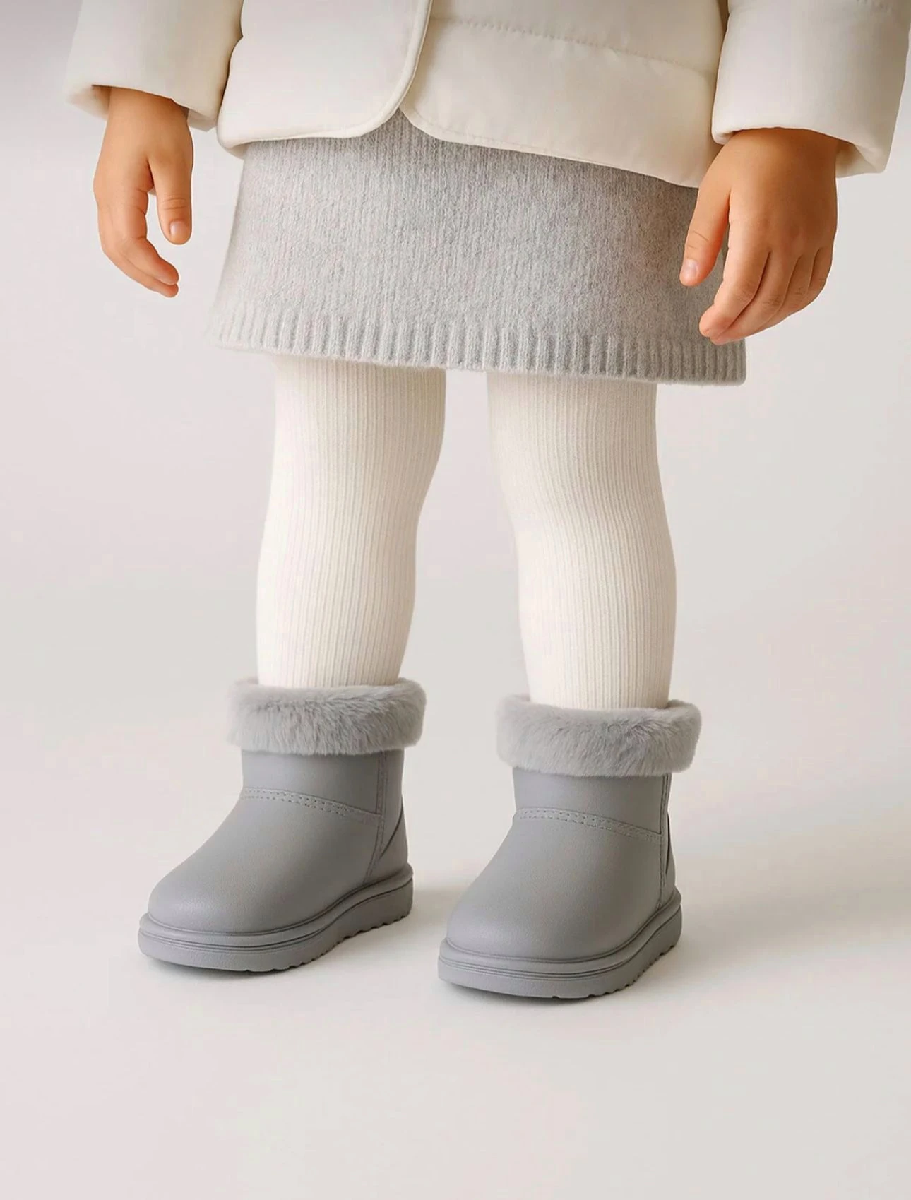 Kız Çocuk Yağmur Botu, Su Geçirmez Bot, Çocuk Hafif Tabanlı Bot, Yağmur Çizmesi - gri̇