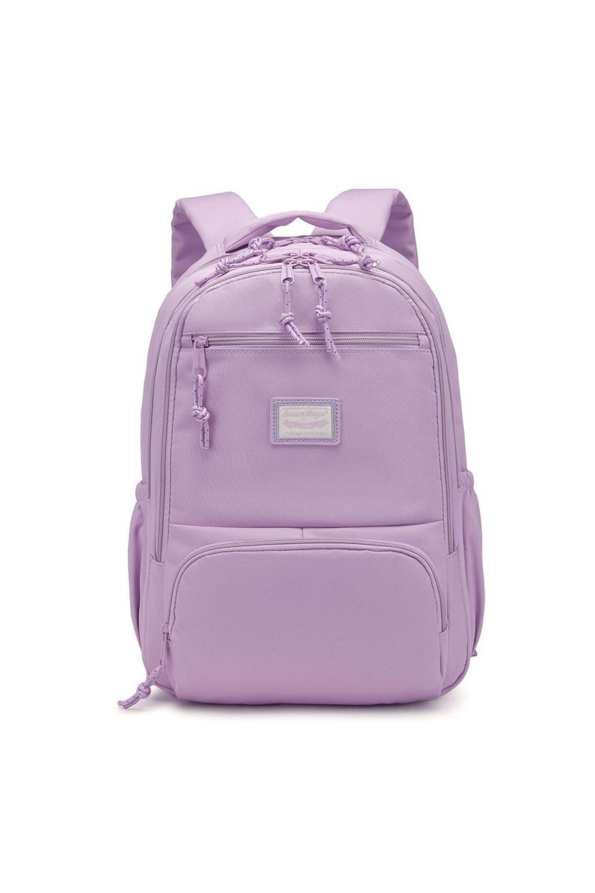 Bagacar Smart Bag 3196 Okul ve Günlük Laptop Bölmeli Sırt Çantası Lila