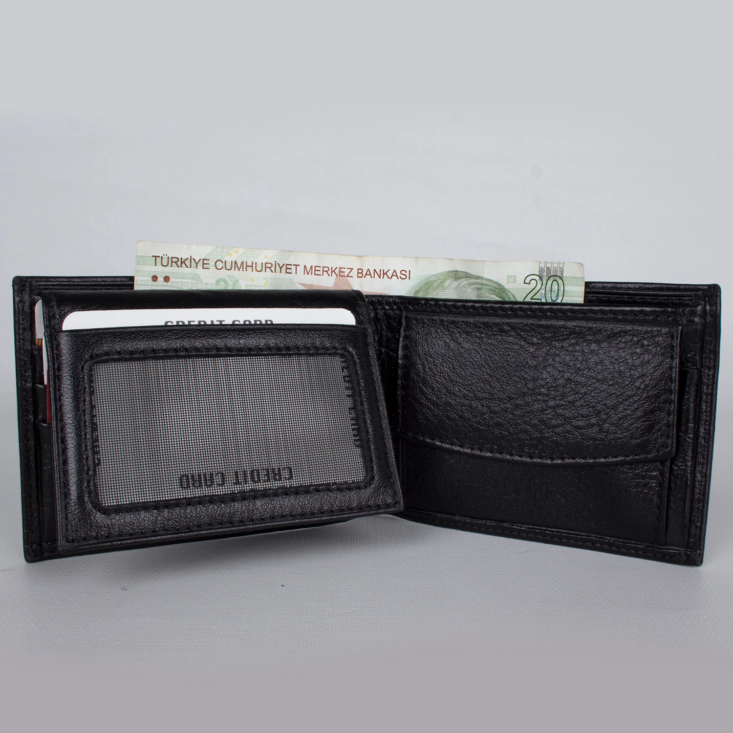 Bagacar 5010 Hakiki Deri Cüzdan Siyah Renk