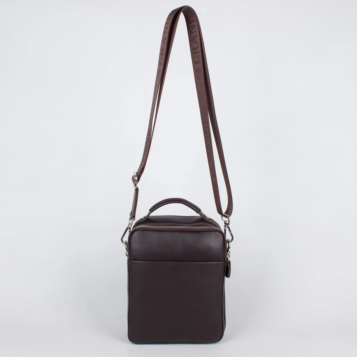 Grande 4590 Hakiki Deri Askılı Omuz Postacı Çantası Kahve