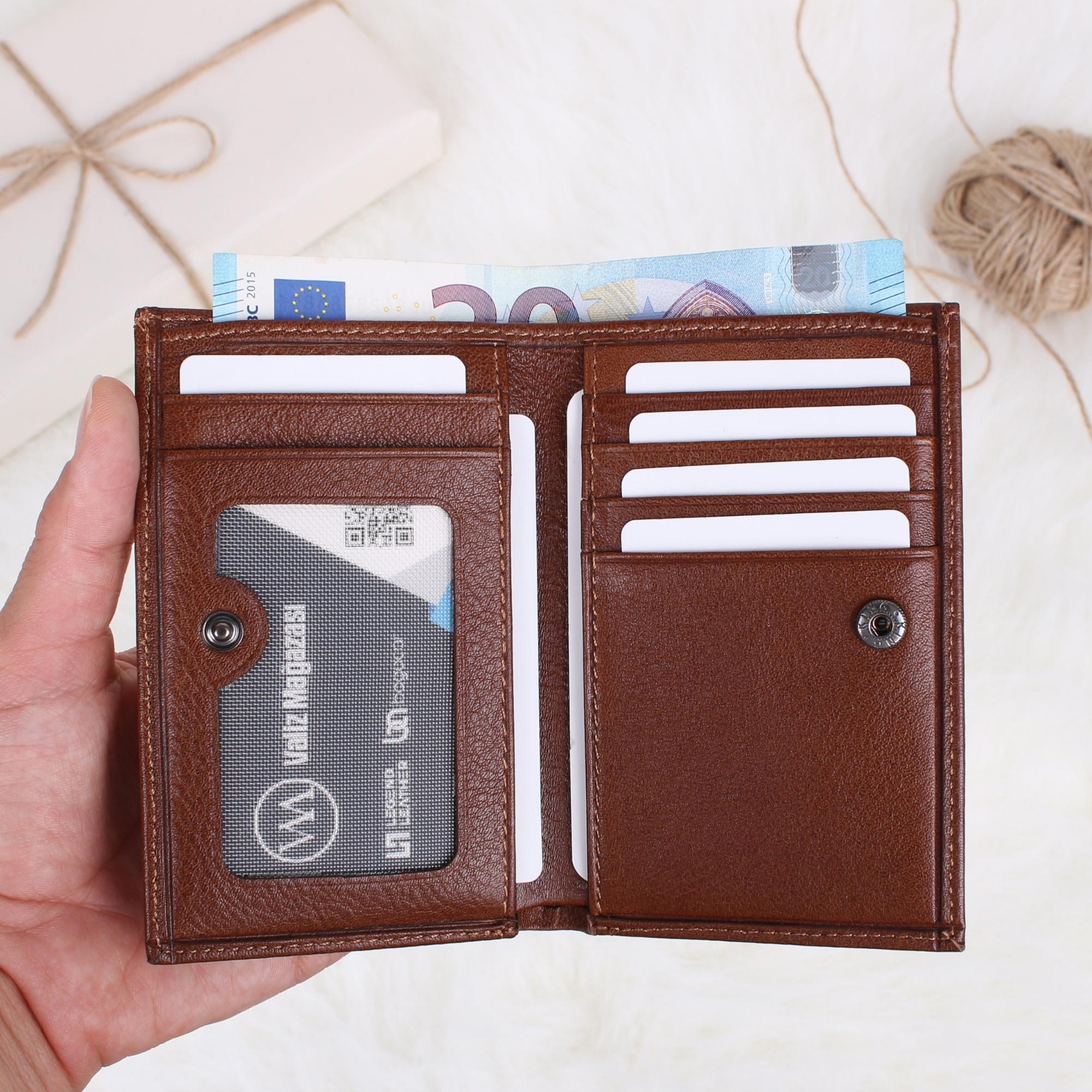 Legend Leather 726 Taba Erkek Hakiki Deri Para Bölmeli Kartlık