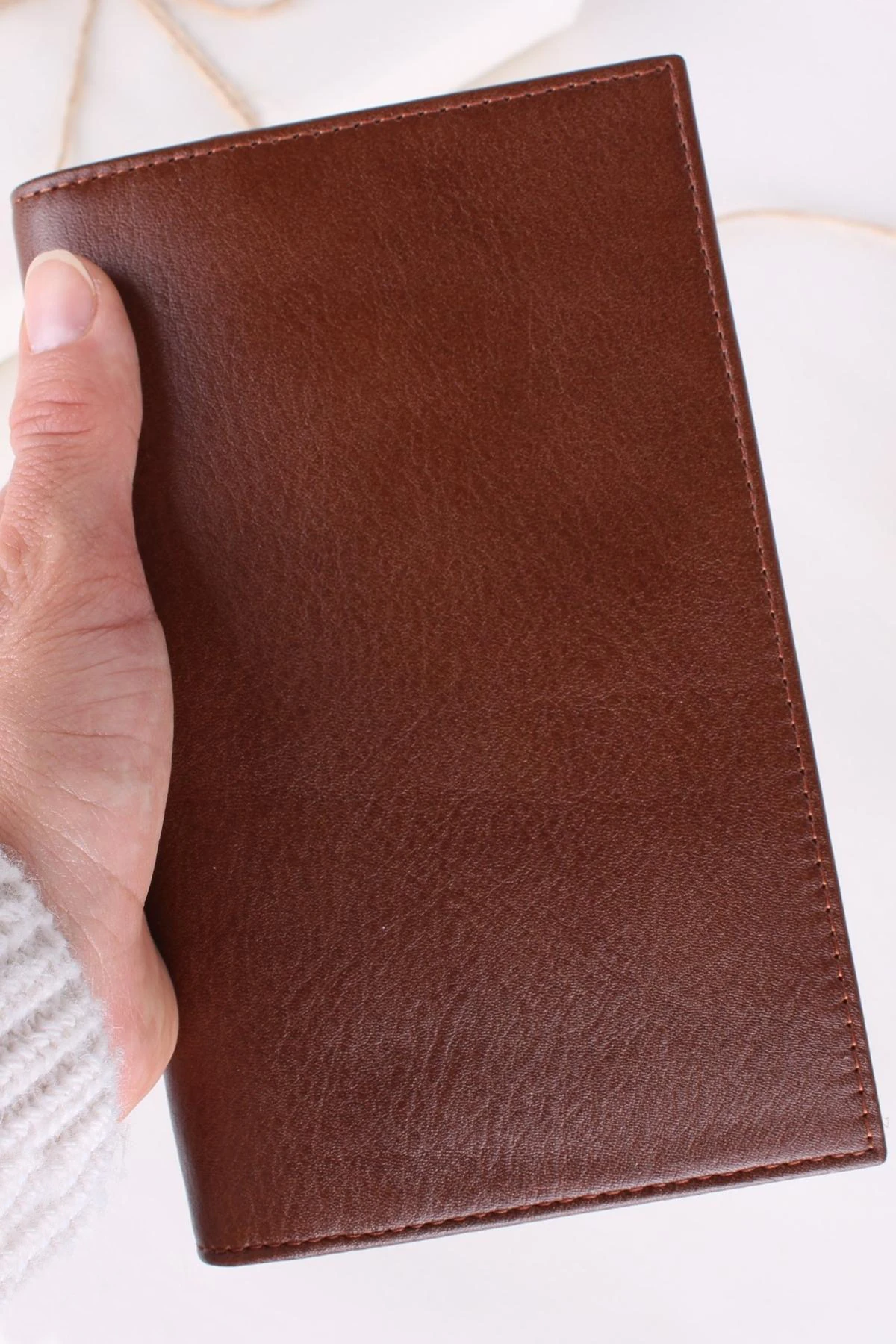 Legend Leather Taba 1546 Unisex Hakiki Çek Bölmeli Deri Cüzdan