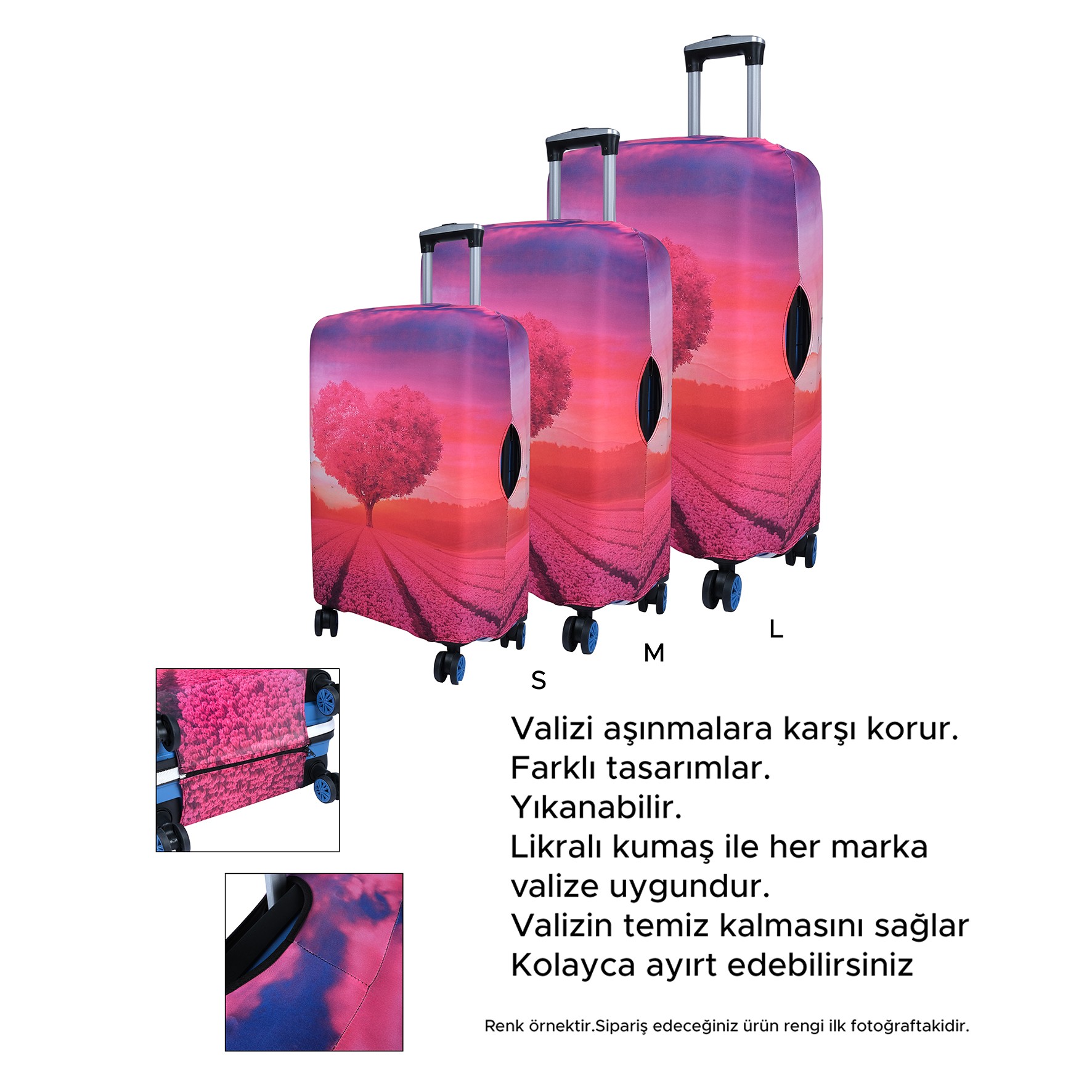 Bagacar Kız Kulesi Kabin Boy Valiz için Valiz Kılıfı