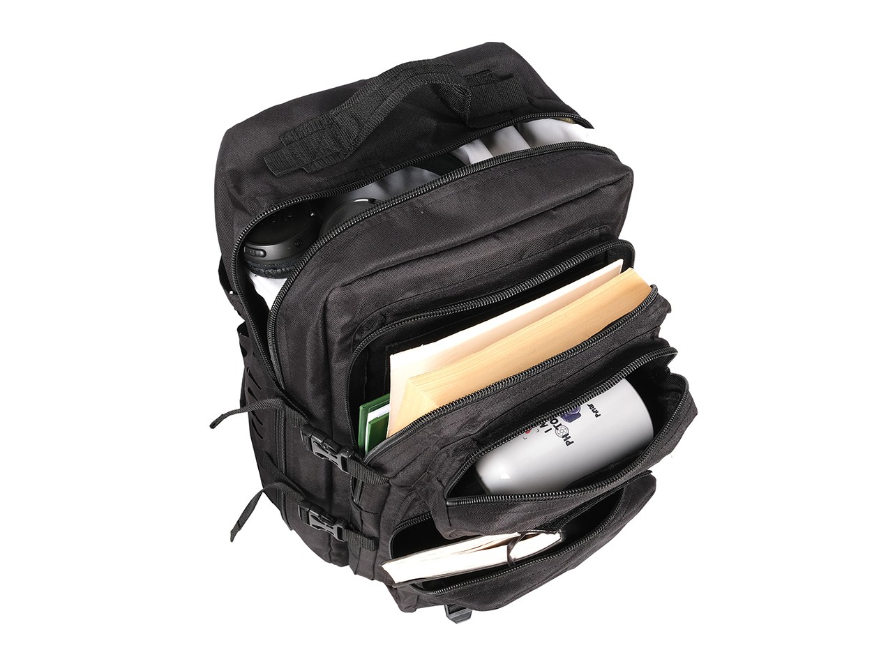 Bagacar Tactical Dağcı ve Trekking Kumaş Sırt Çantası Siyah