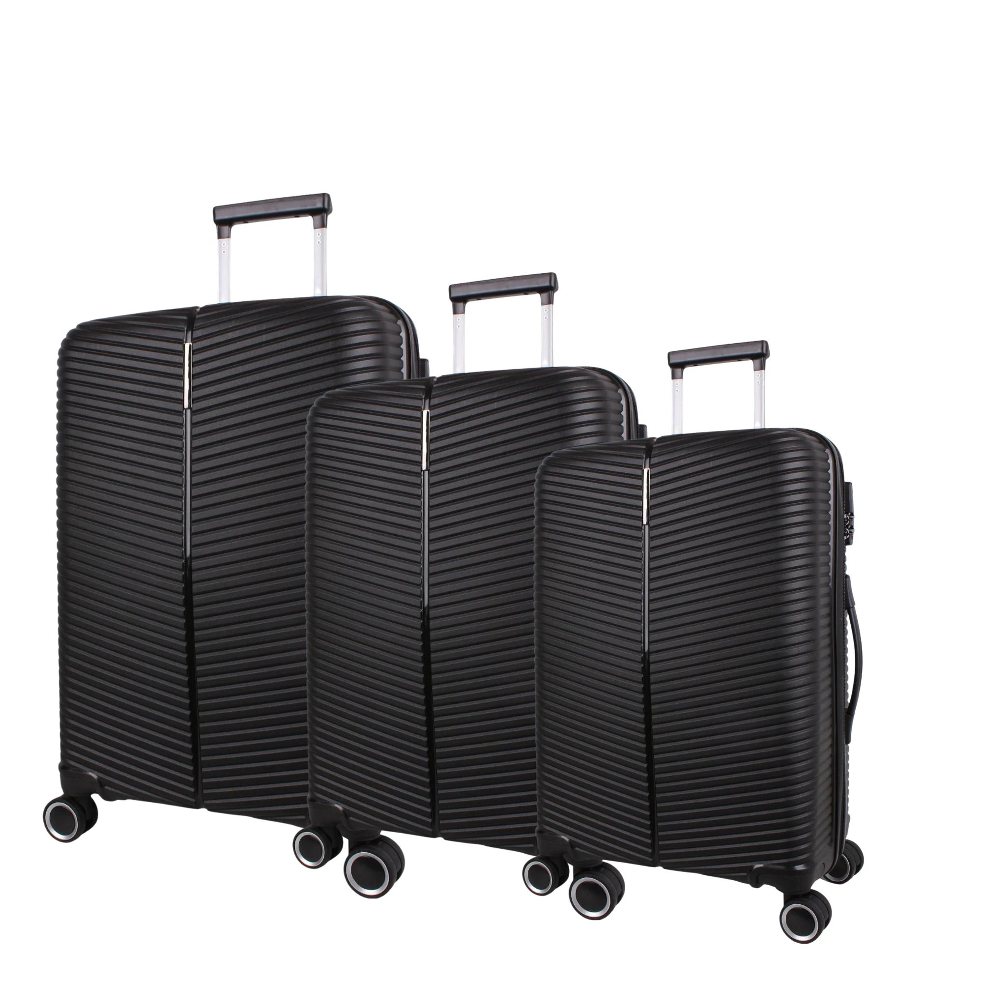 Bagacar Ultra Light Kırılmaz Silikon 3 Lü Valiz Seti Siyah