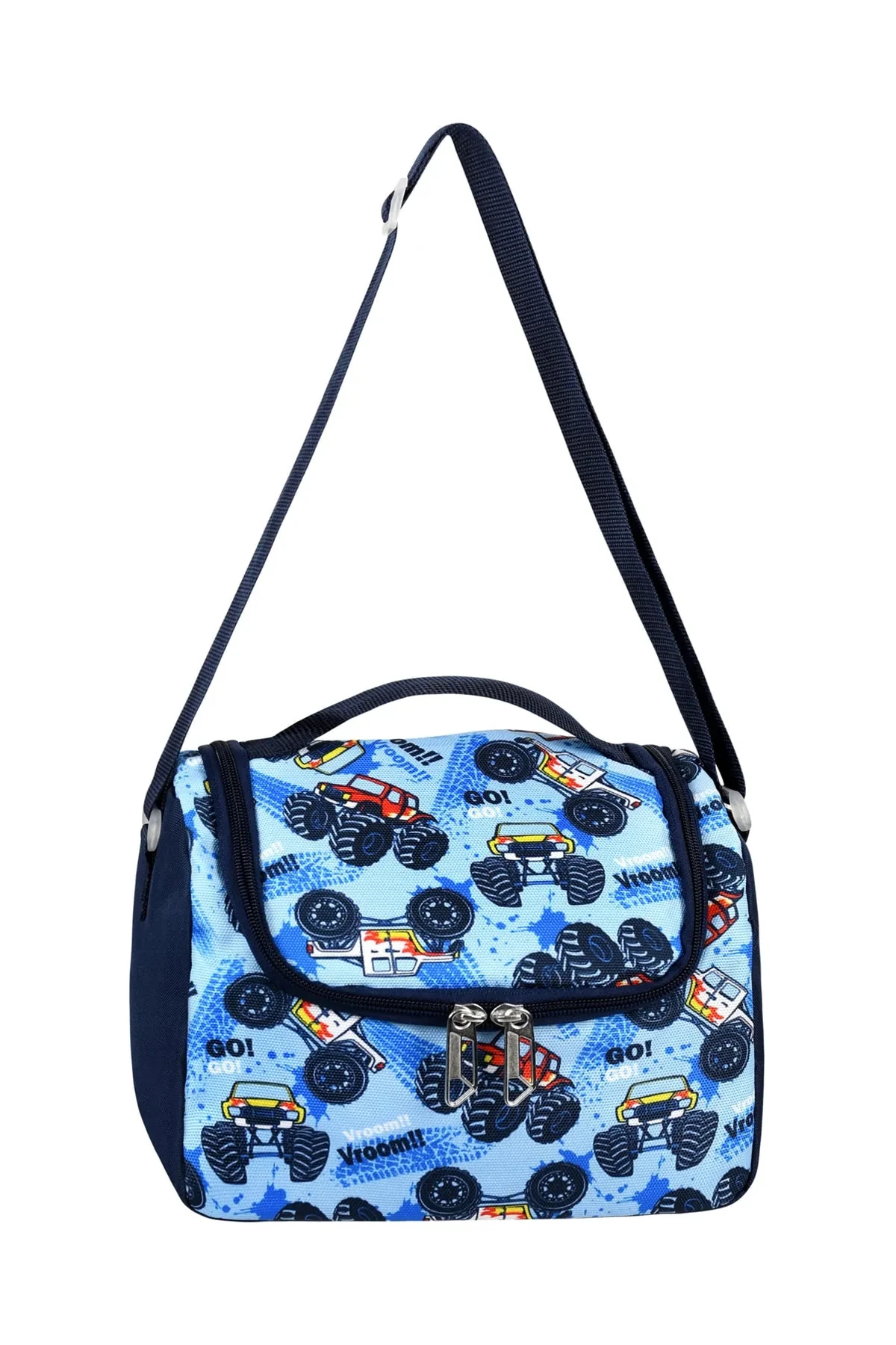 Bagacar Cakard Erkek Mavi Araba Model Kalemlikli Beslenmeli Set Sırt Çantası