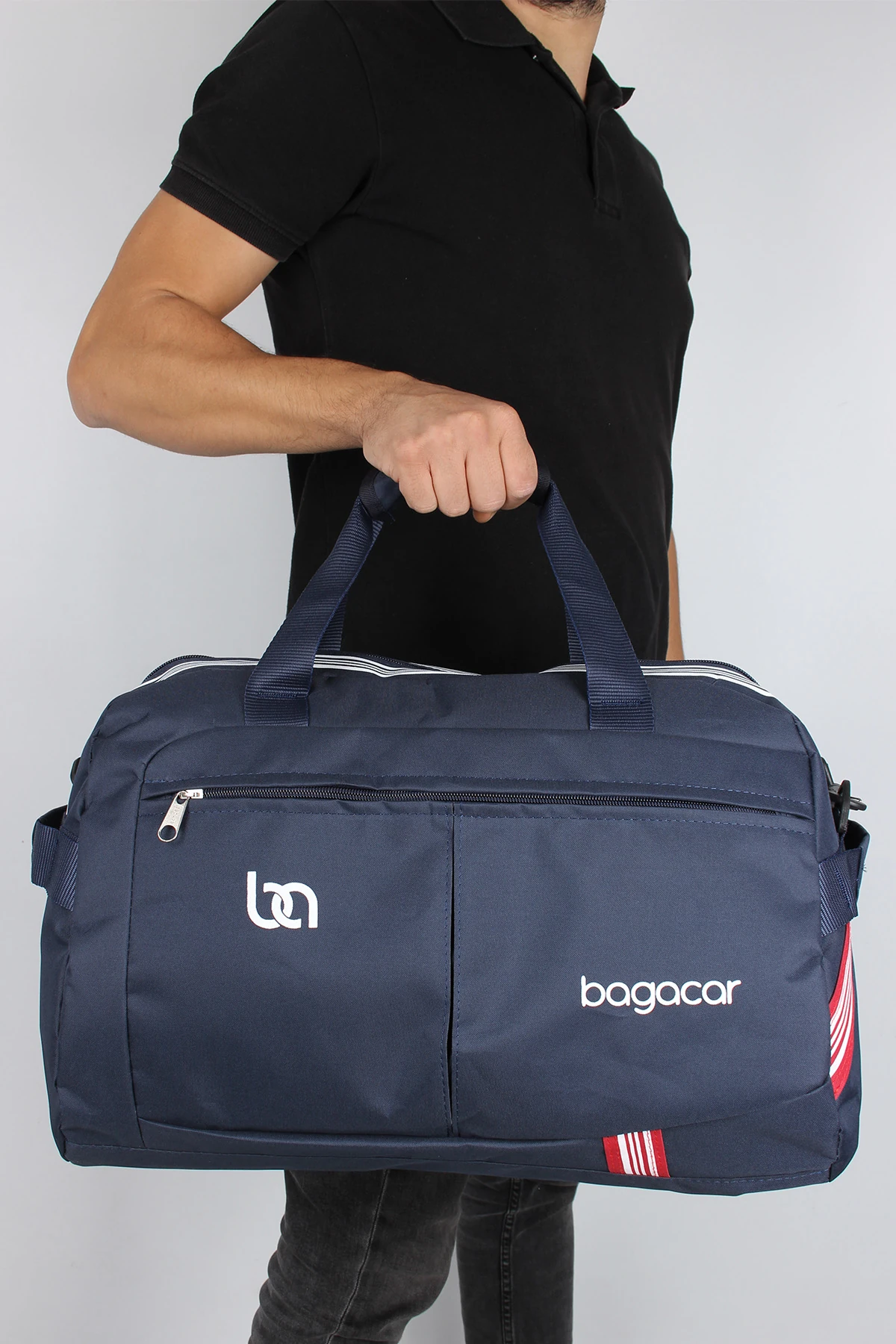 Bagacar Düz Lacivert Büyük Boy Spor ve Seyahat Çantası
