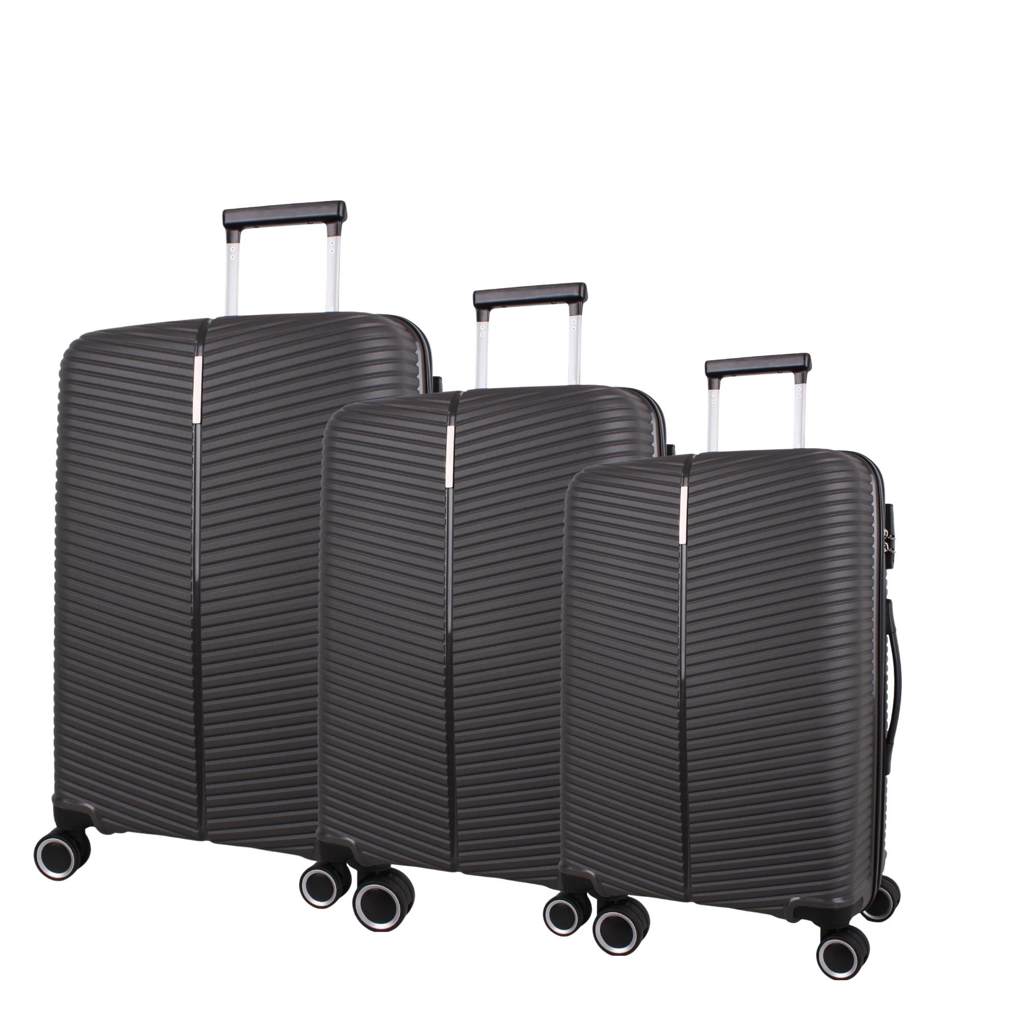 Bagacar Ultra Light Kırılmaz Silikon 3 Lü Valiz Seti Antrasit