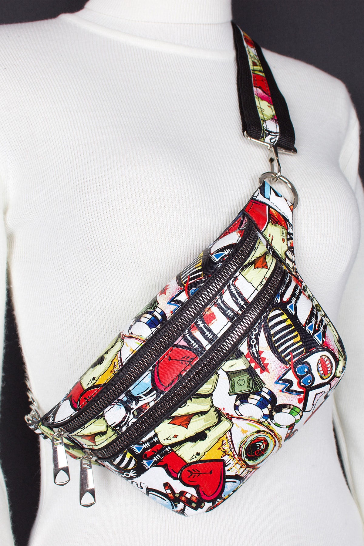 Bagacar Fashion Tulum Gögüs Bel Çantası Heart