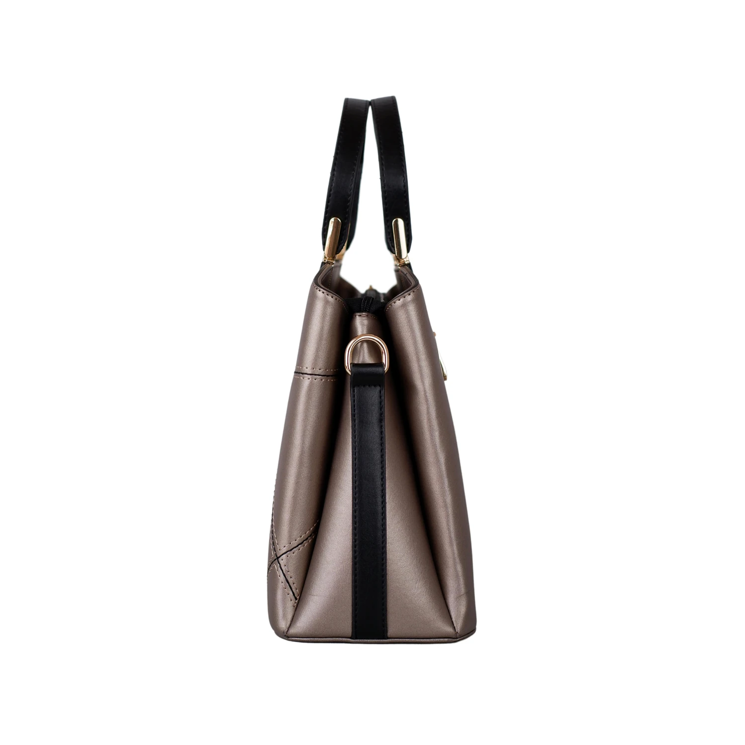 Bagacar M815 Gri Suni Deri Bayan Çapraz El ve Omuz Çantası