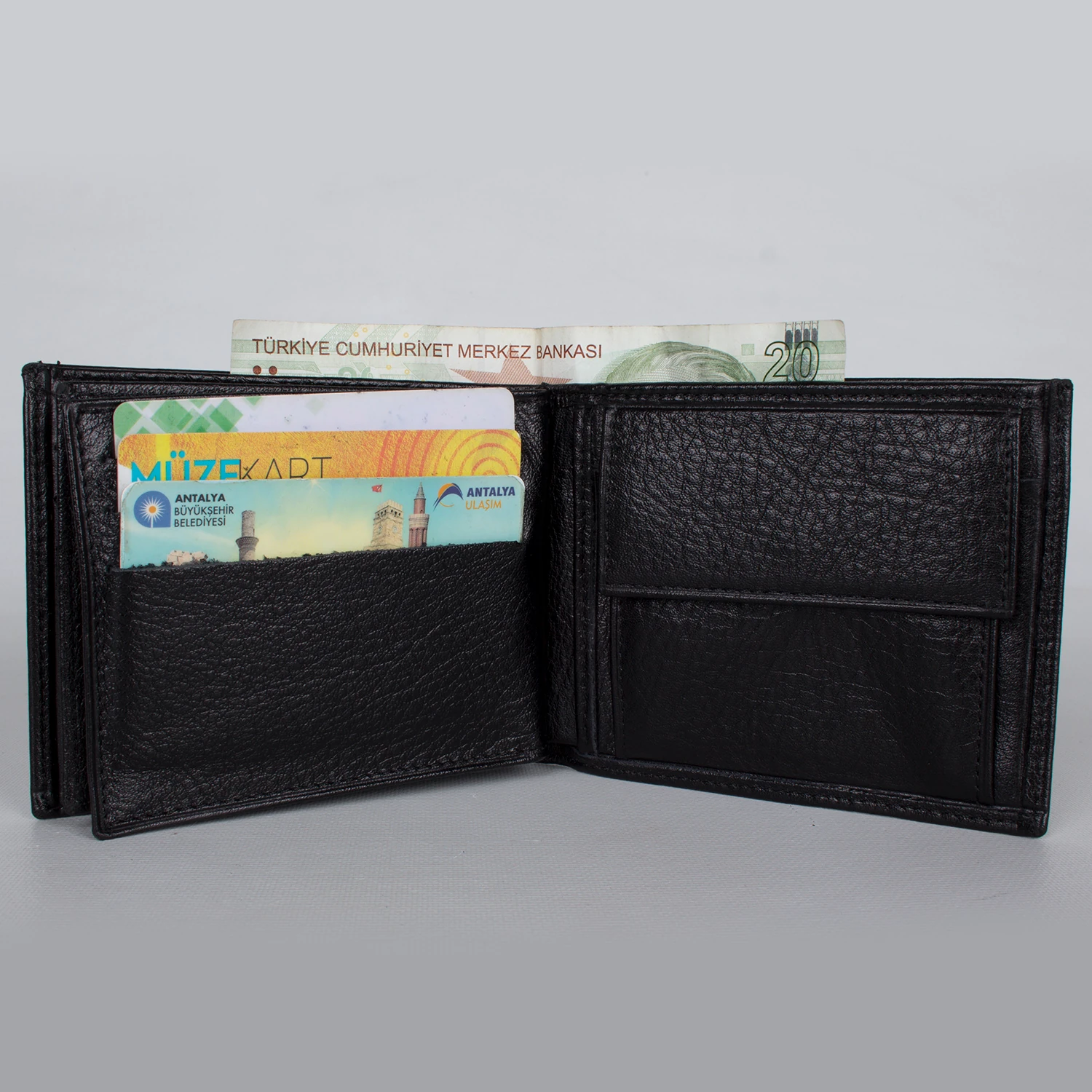 Bagacar 1110 Hakiki Deri Cüzdan Siyah Renk