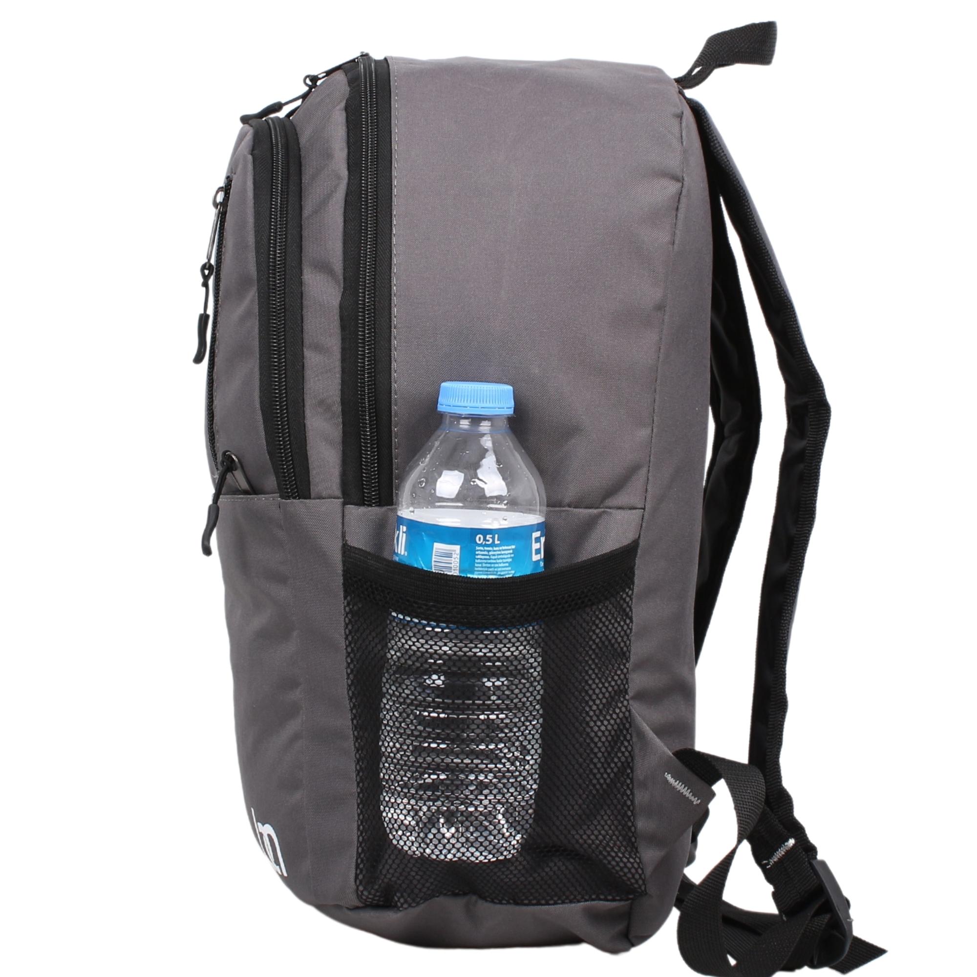 Bagacar Mnt Cepli Gri Unisex Okul ve Günlük Sırt Çantası