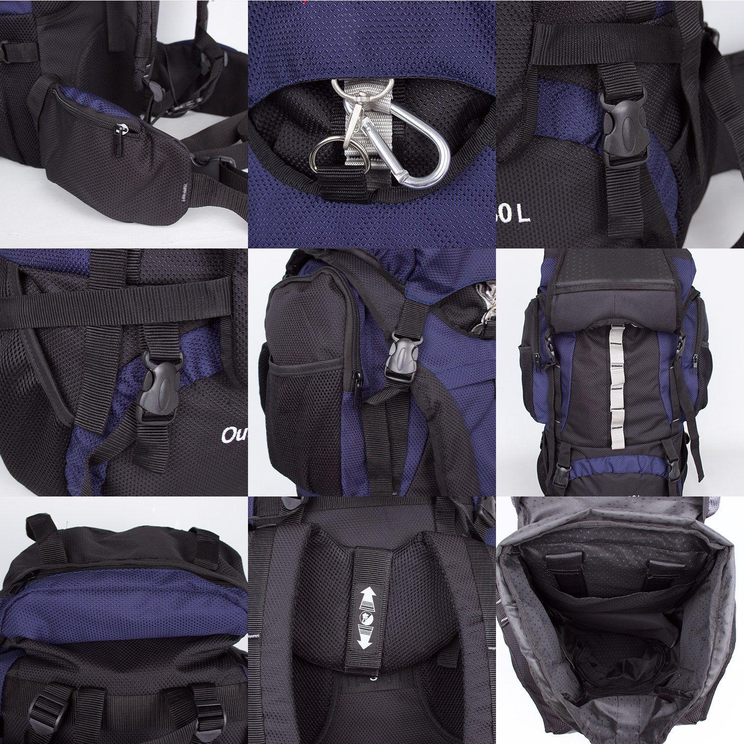 Bagacar 80 Litre Gri Profesyonel Dağcı Sırt Çantası