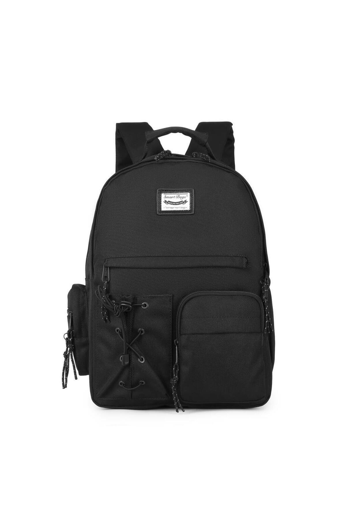 Bagacar Smart Bag 3205 Okul ve Günlük Laptop Bölmeli Sırt Çantası Siyah